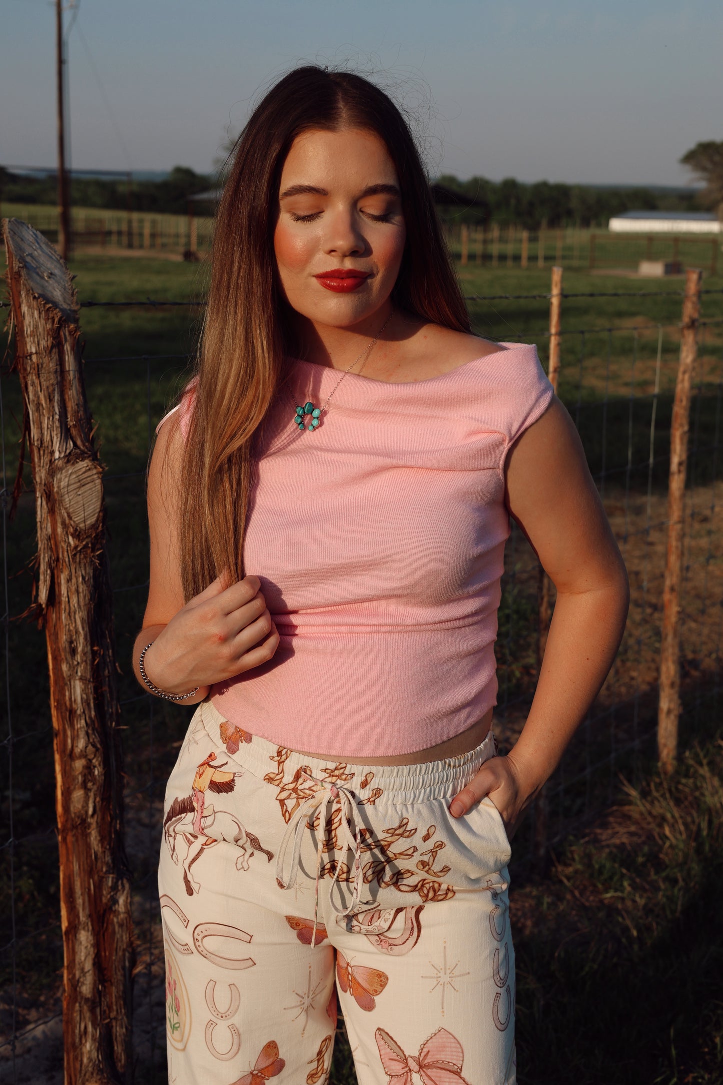 The Athens Top in Pink
