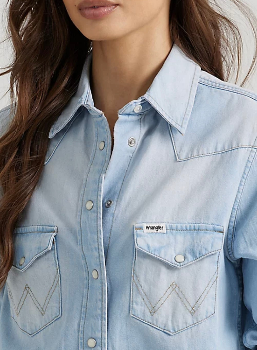 The Wrangler Heritage Blue Grammar Denim Shirt