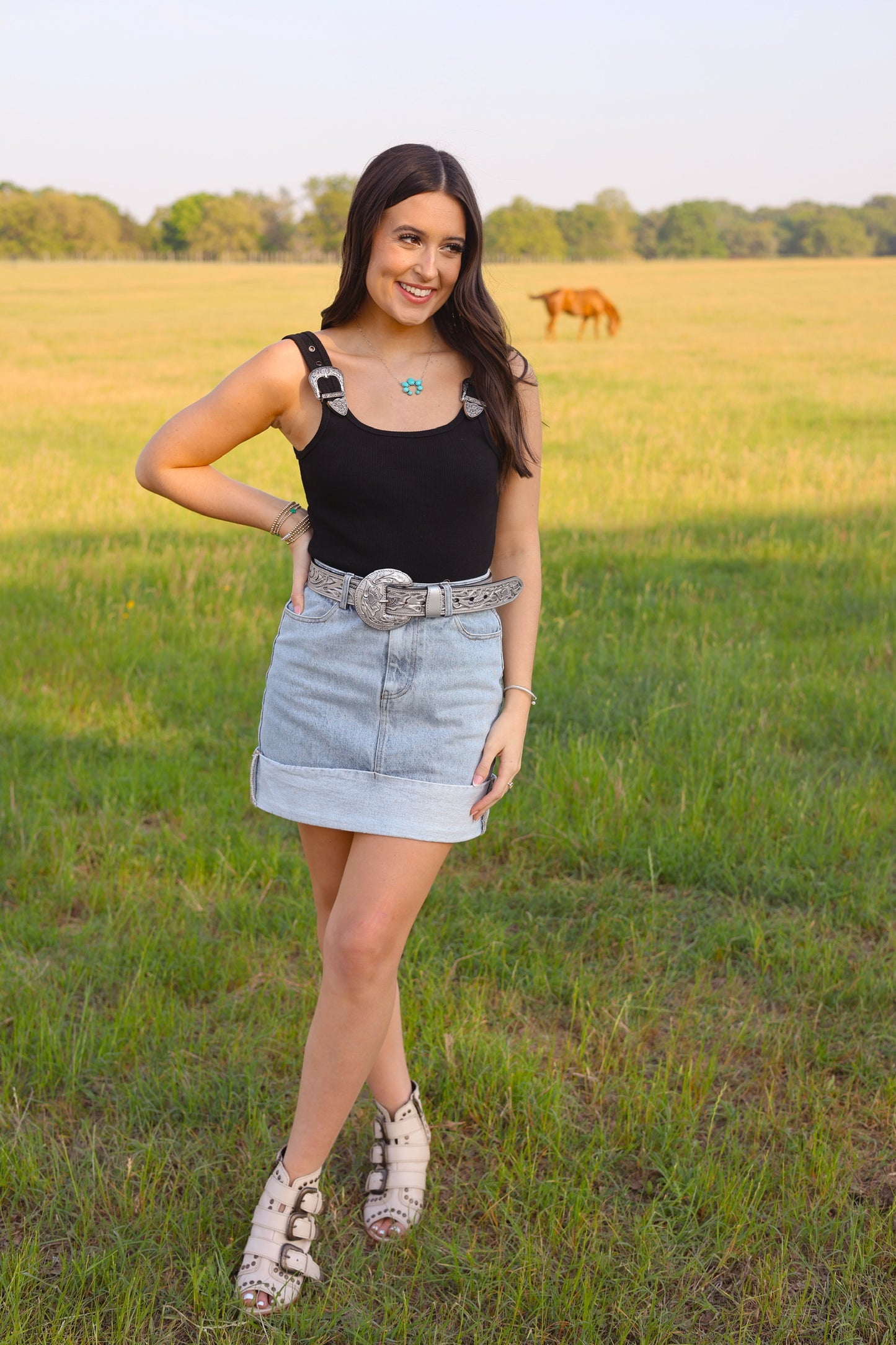 The Brazos Bodysuit in Black LARGE