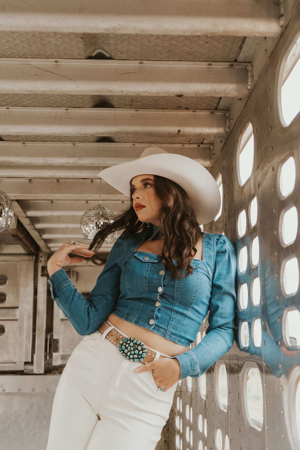 The Davie Denim Top