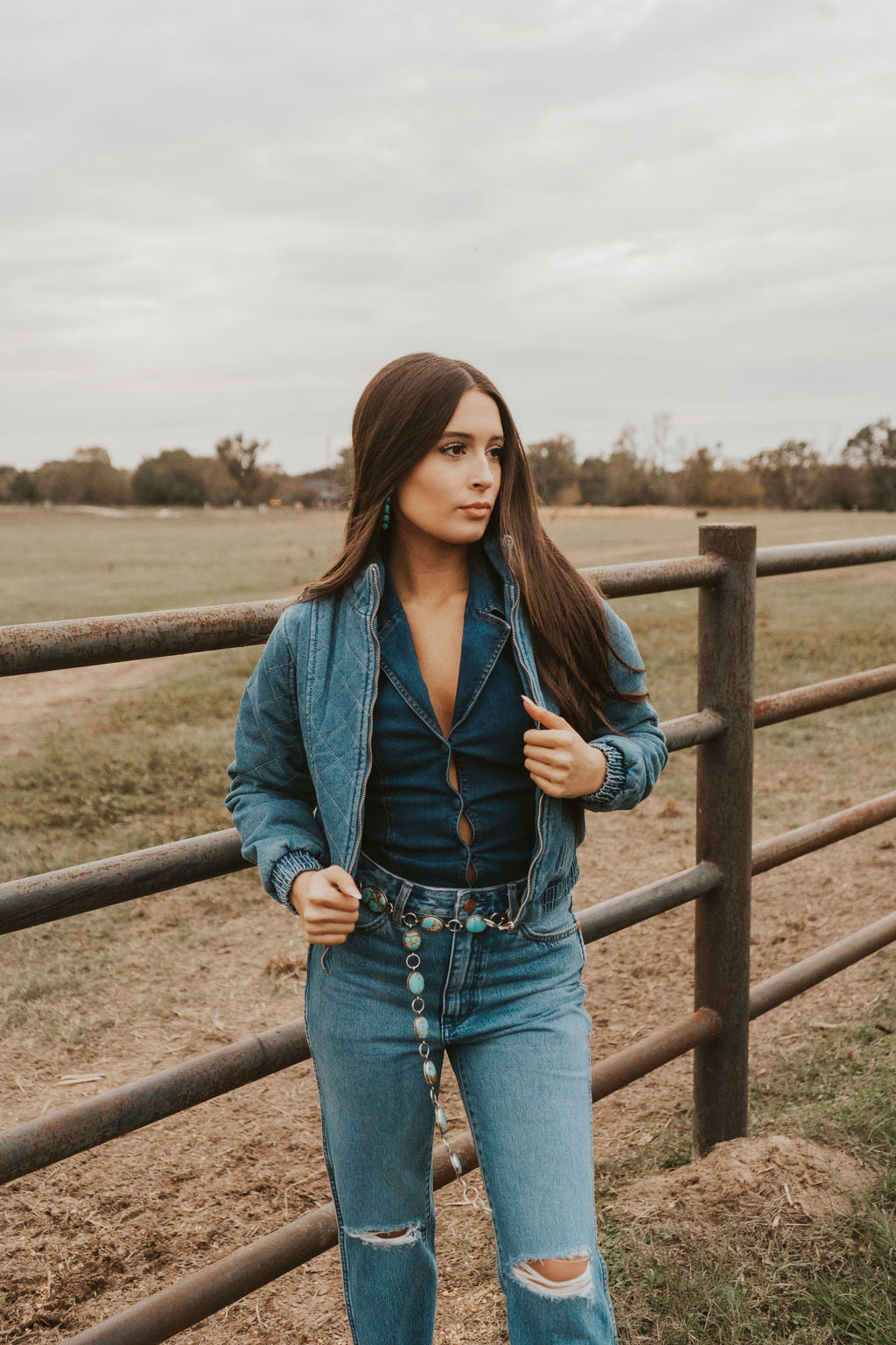 The Draper Denim Bodysuit