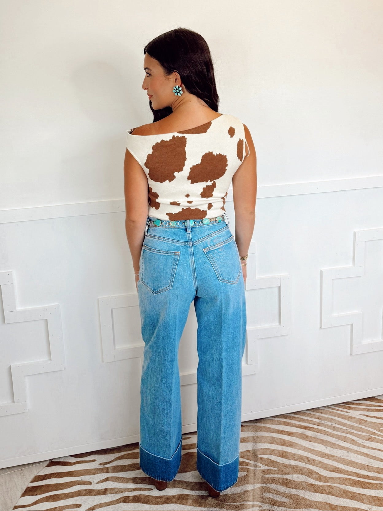 The Athens Top in Animal Print