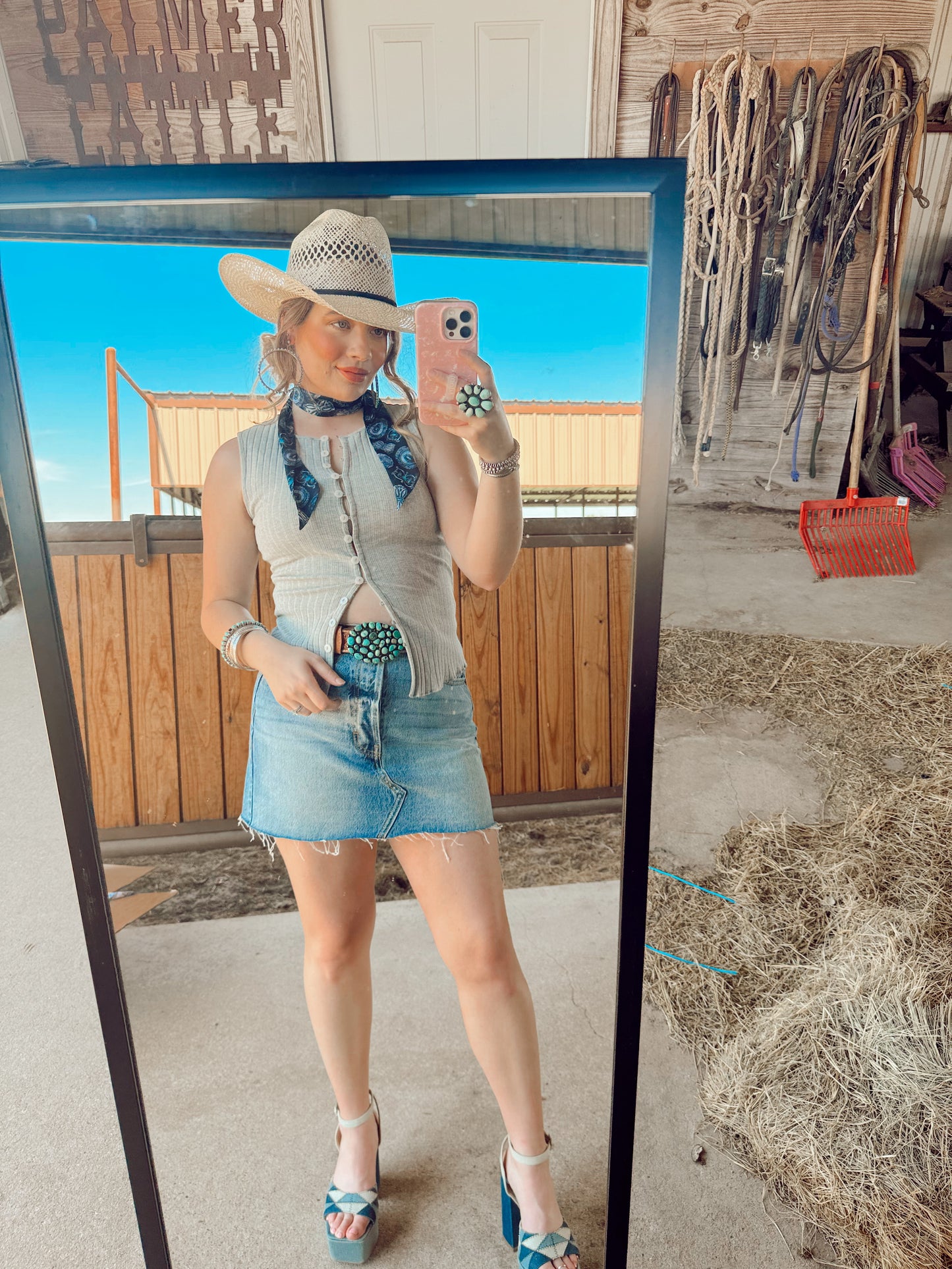 The Creedmore Denim Skirt