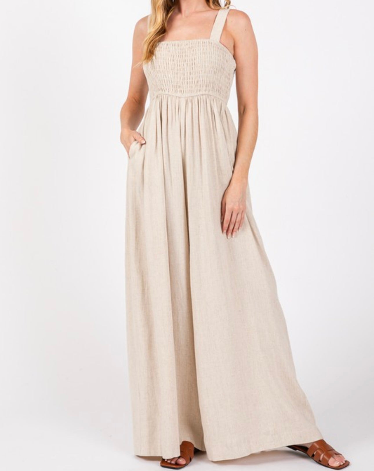 The Jasper Jumpsuit in Oatmeal