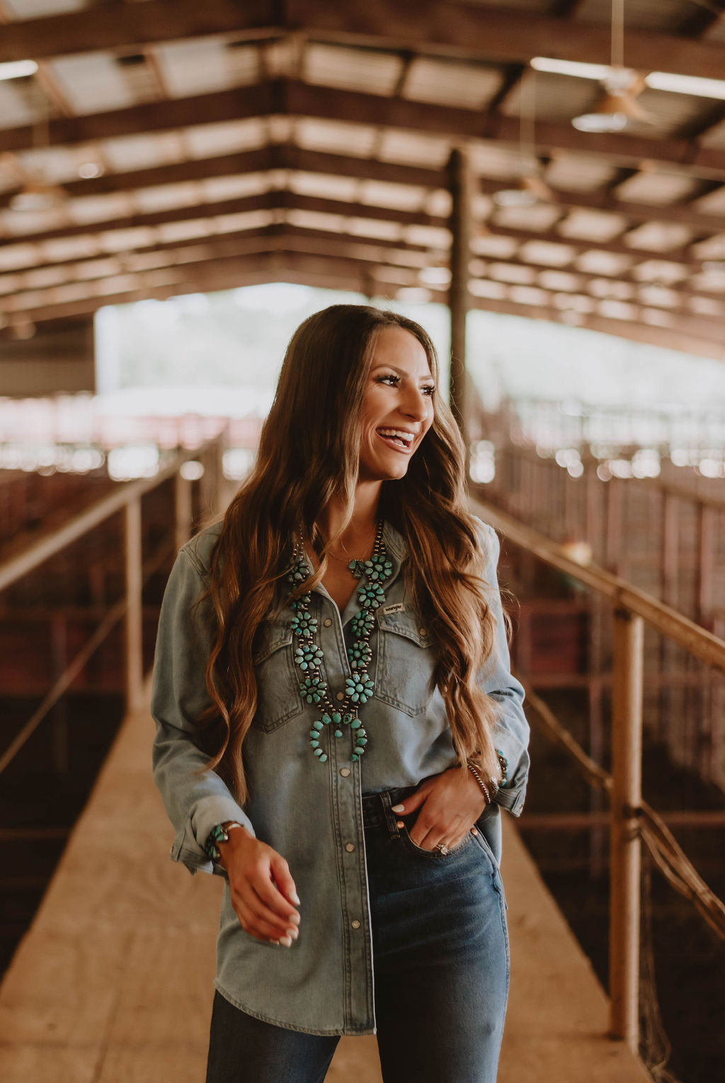 The Wrangler Heritage Blue Grammar Denim Shirt