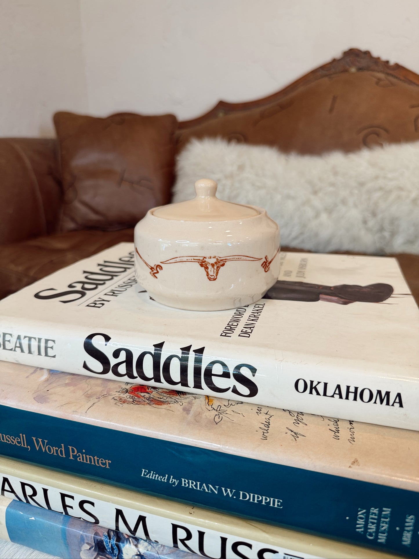 Vintage Western Branded Sugar Pot