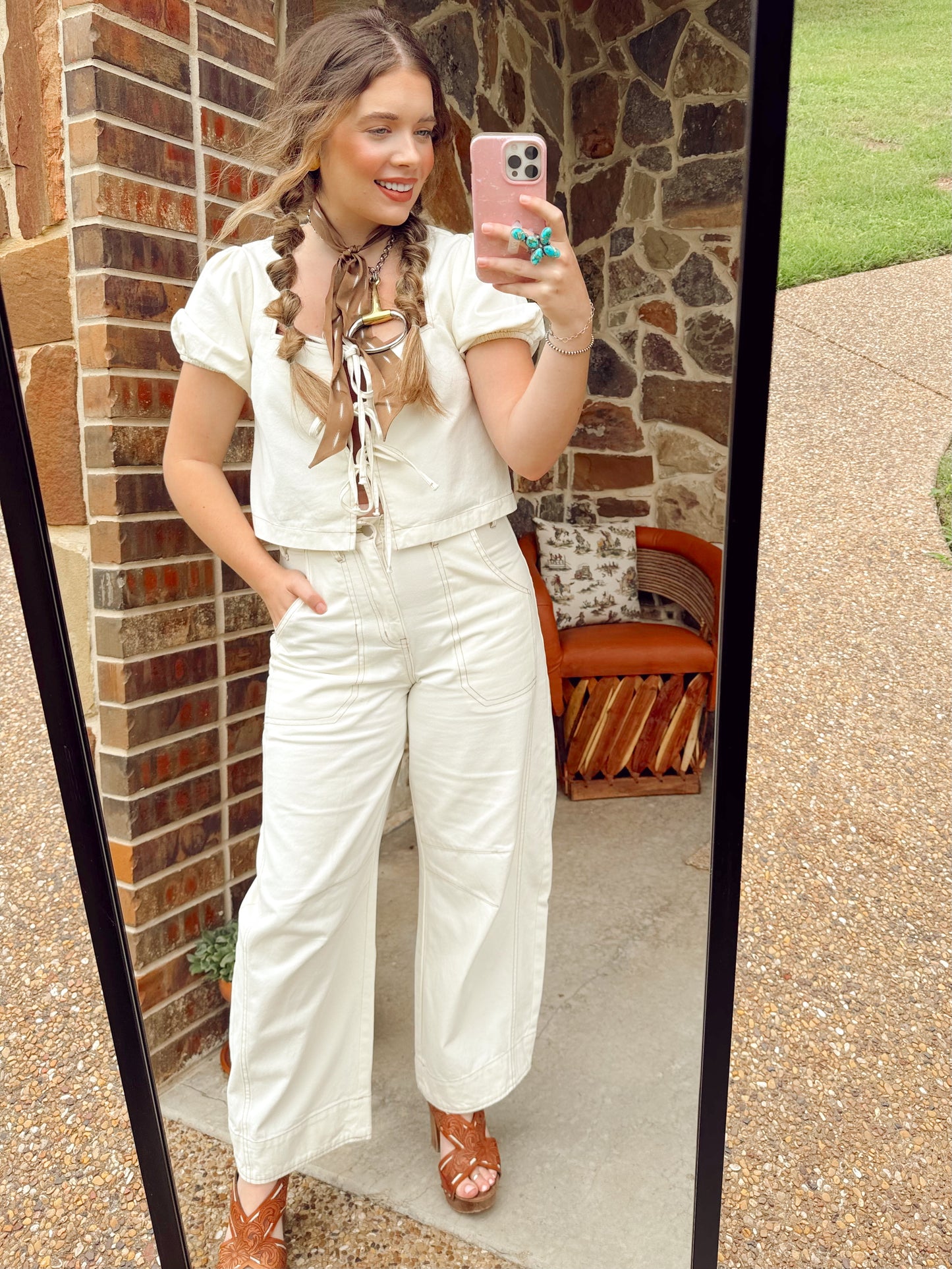 Georgia Denim Pant Set