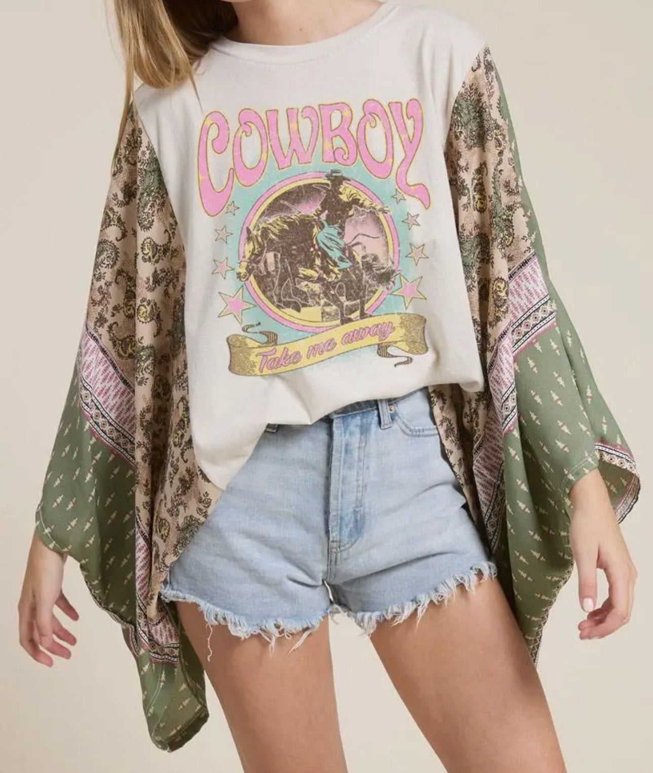 The Cowboy Take Me Away Printed Top