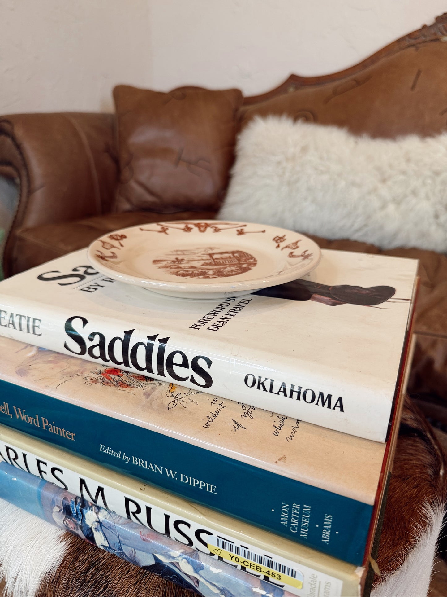 Vintage Western Branded Tea Cup Plate