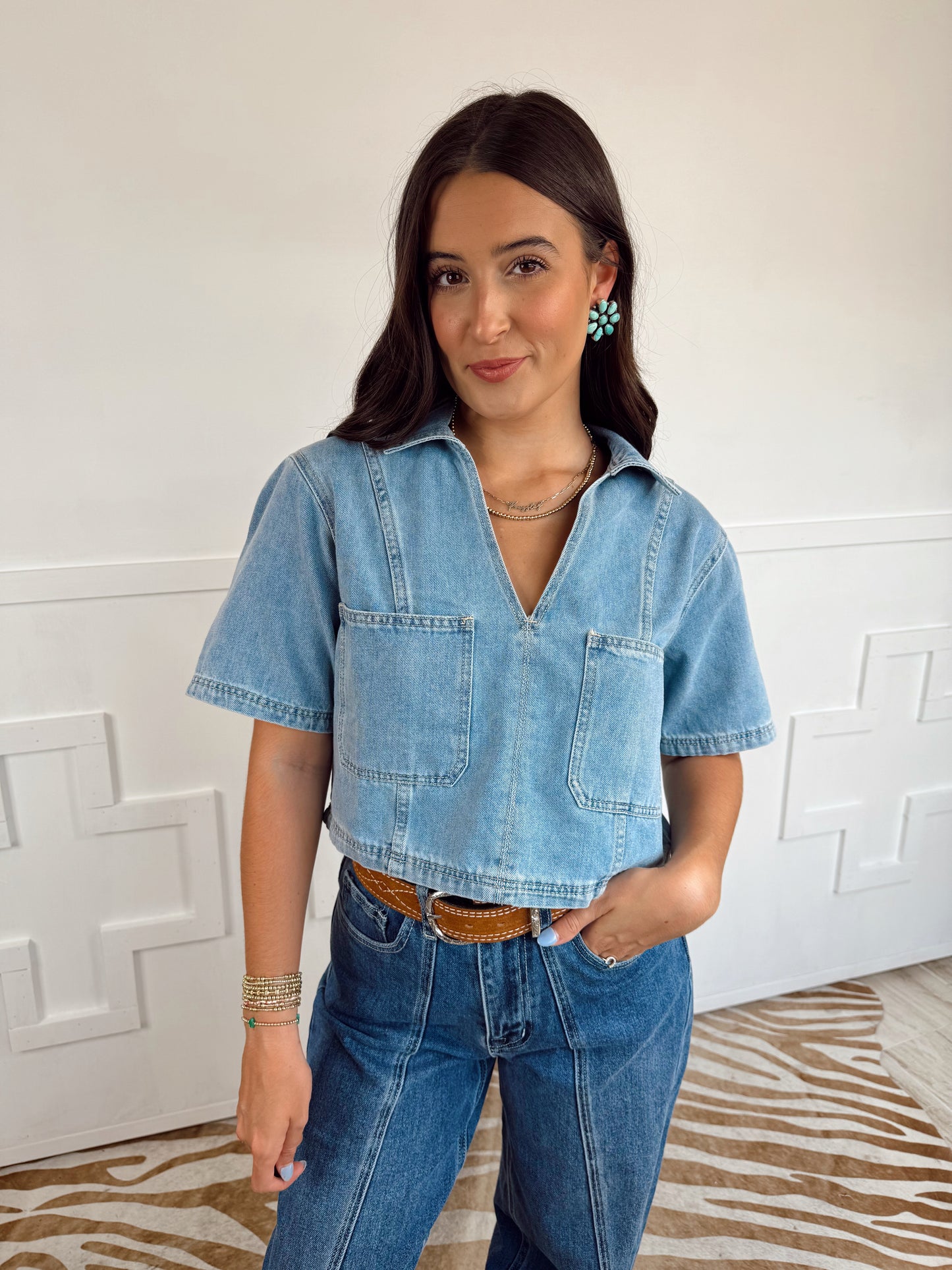 The Dean Denim Top