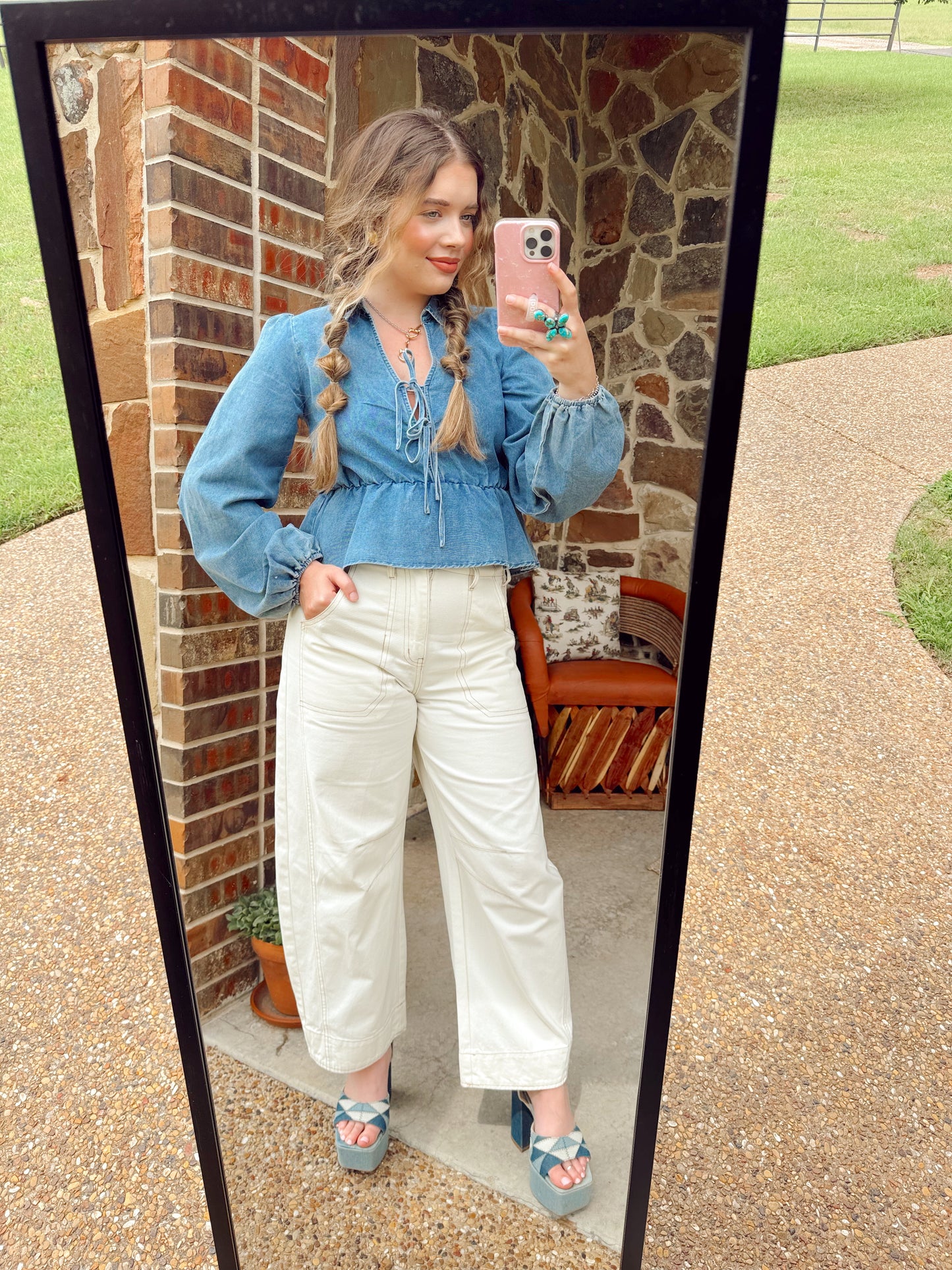 Georgia Denim Pant Set