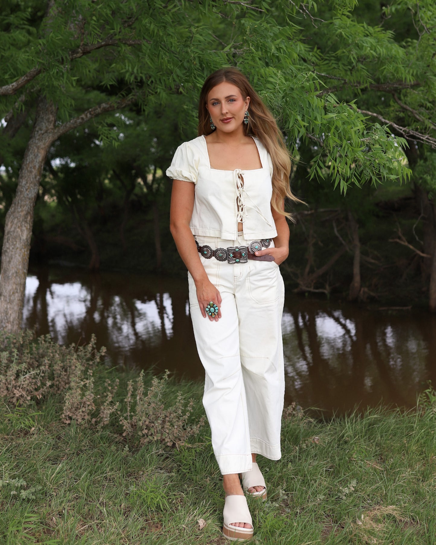 The Georgia Denim Pant Set