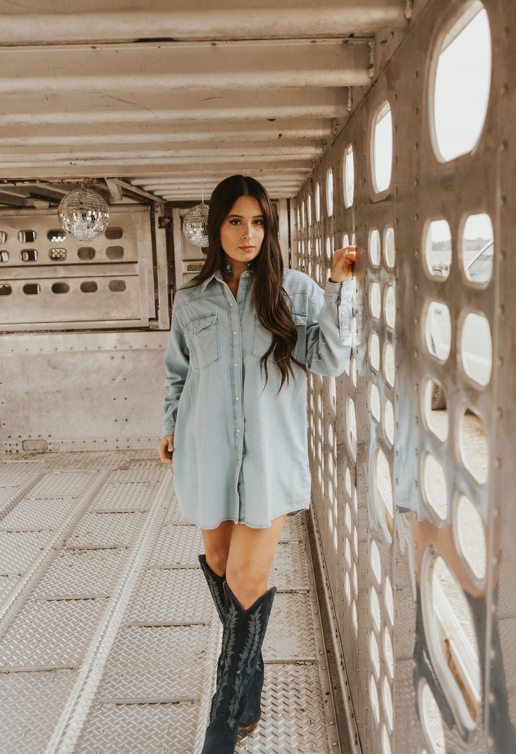The Wrangler Oversized Light Vintage Indigo Denim Shirt