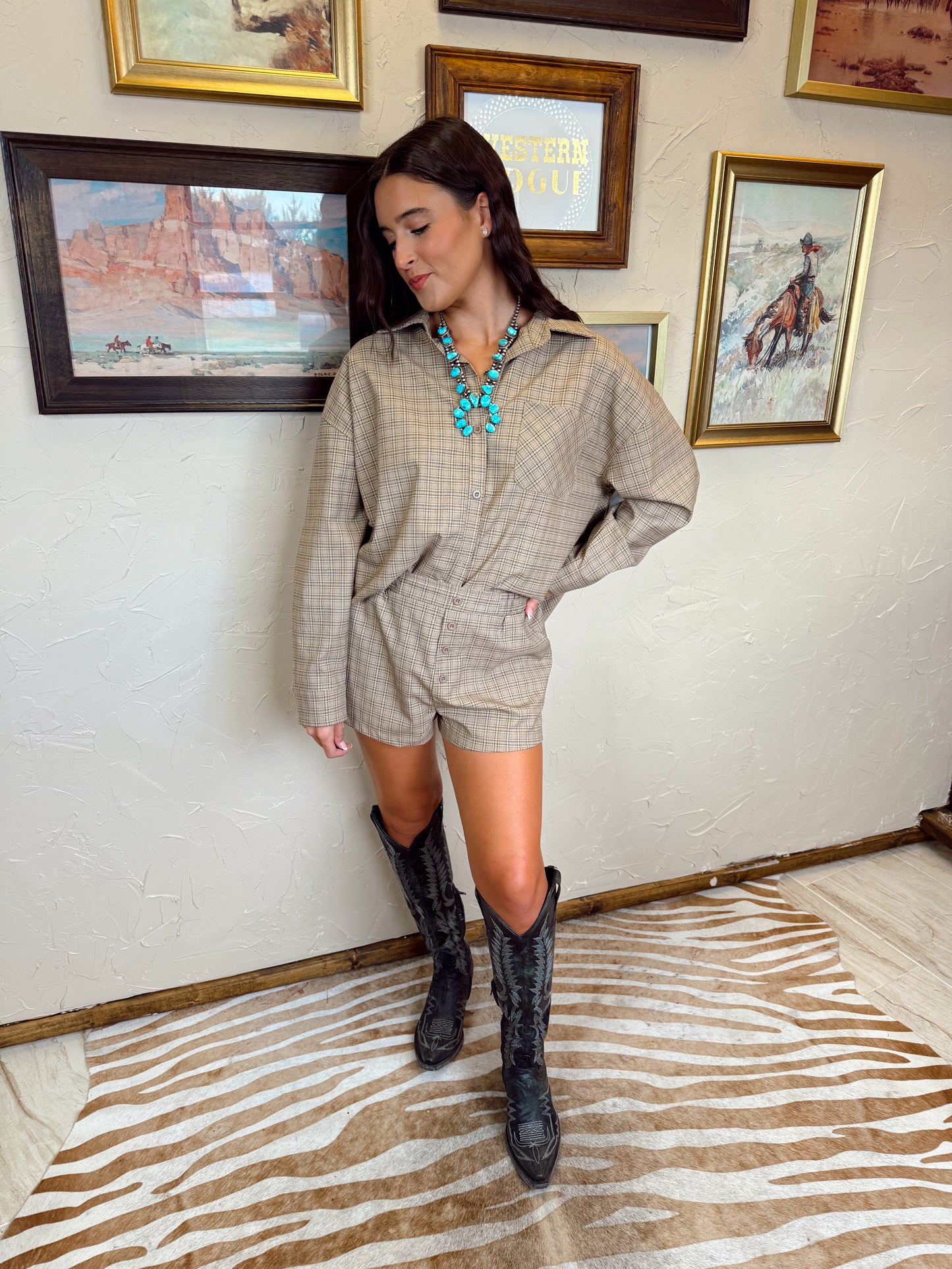 The Plaid Short Set