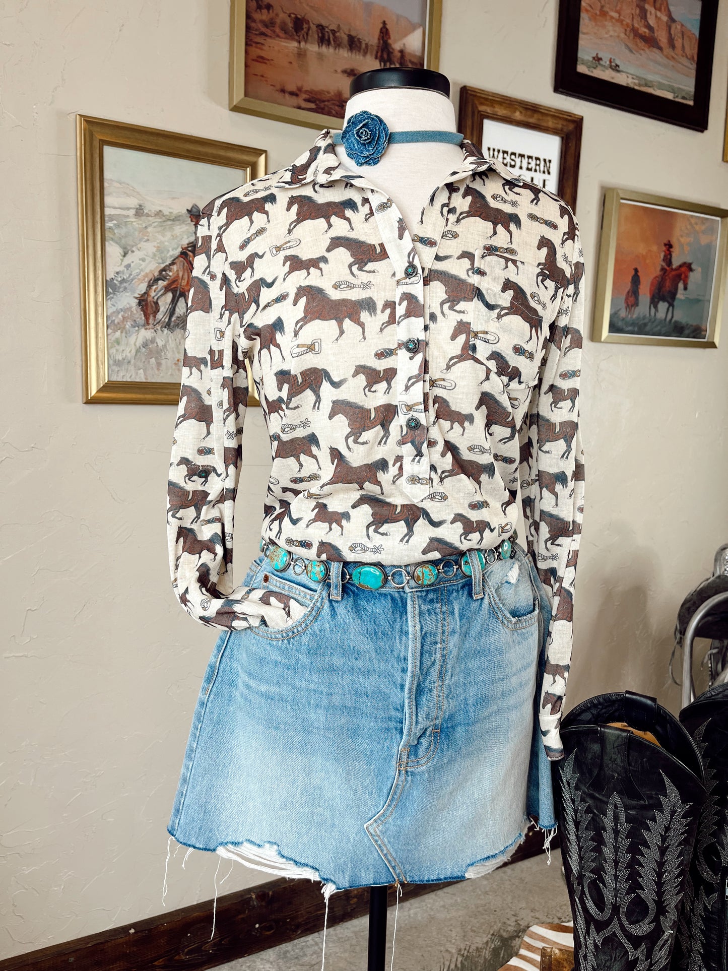 The Tasha Polizzi Old Town Horse Shirt