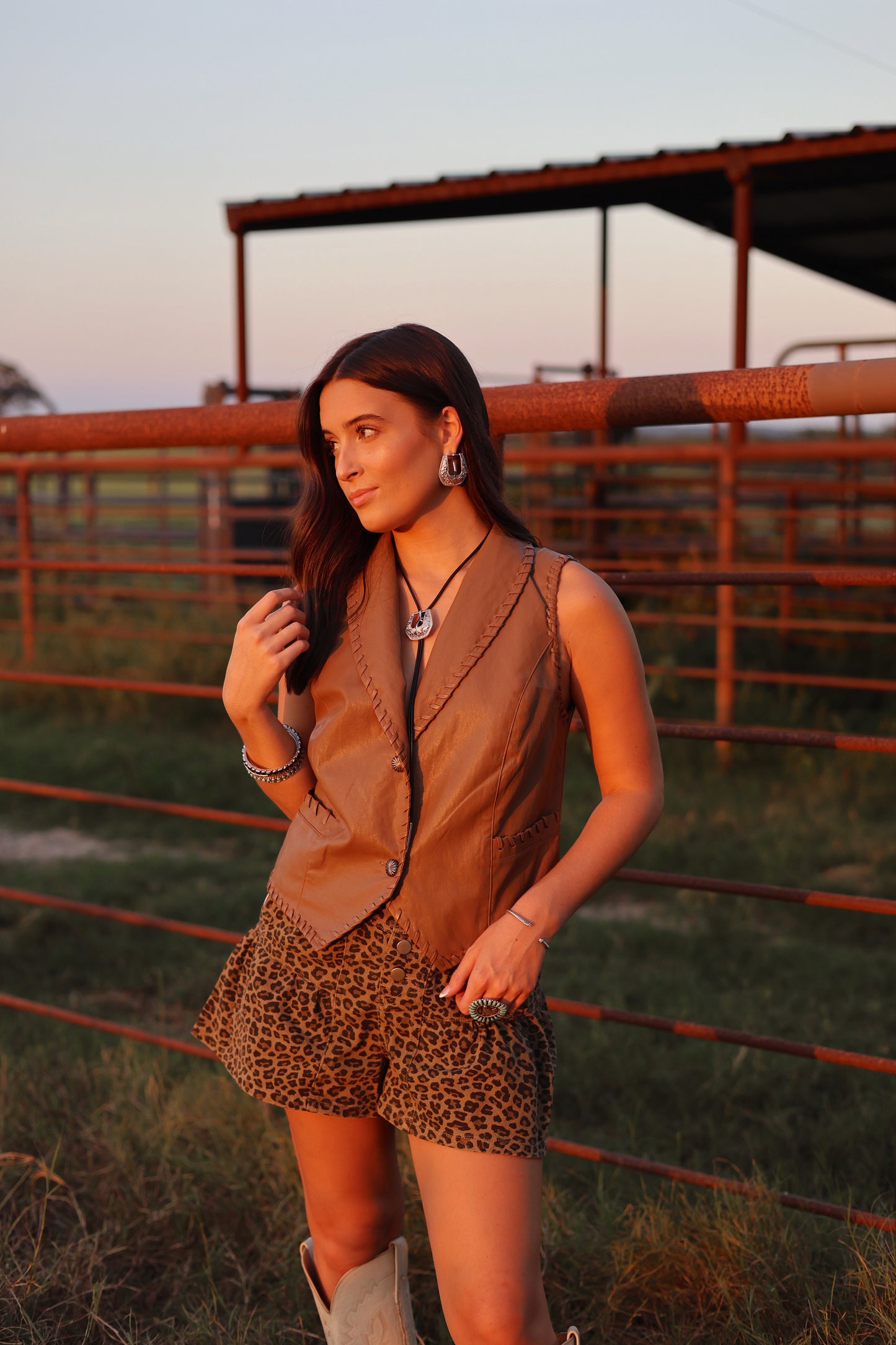 The Whiskey Creek Vest in Latte