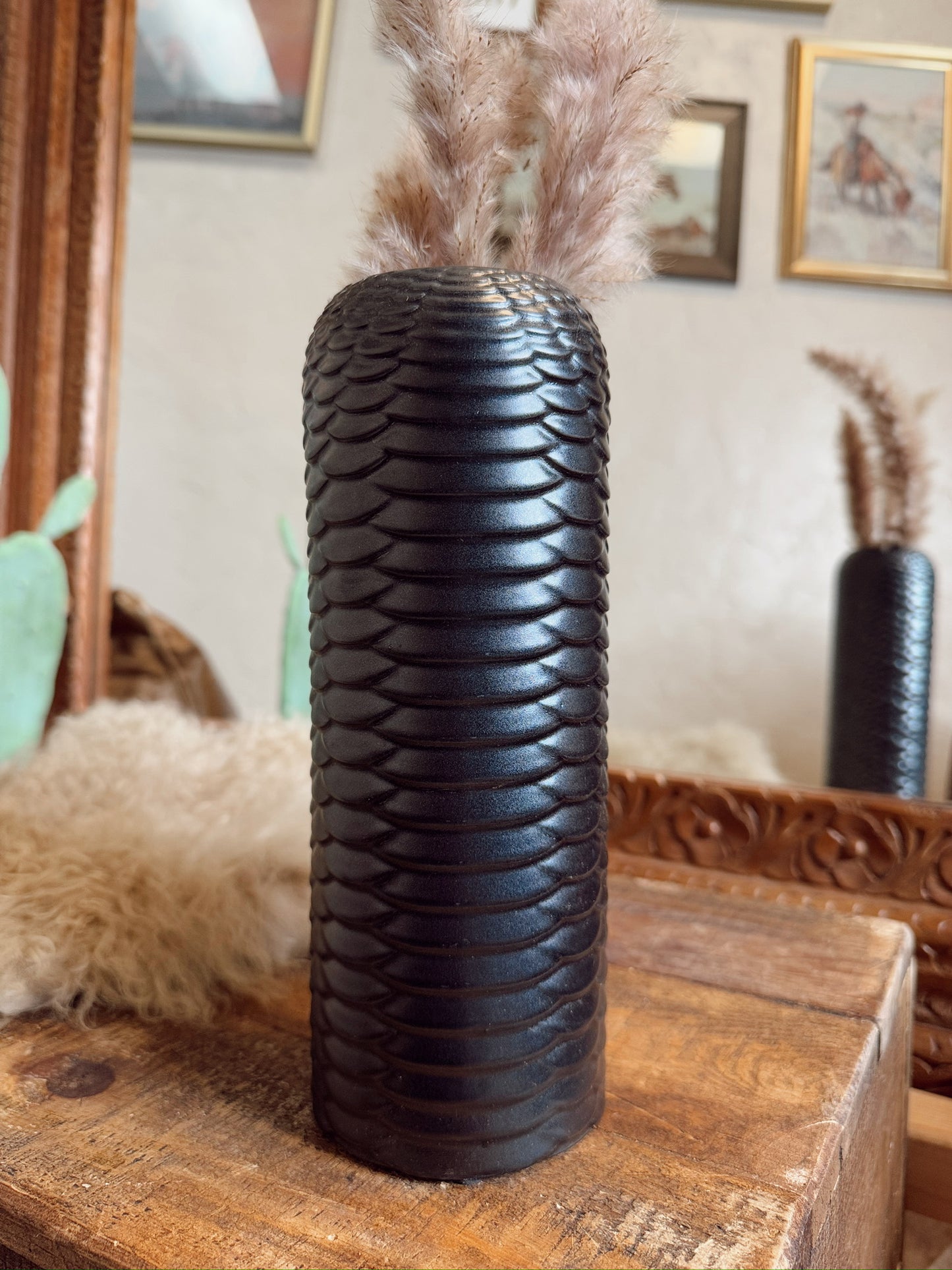 Cool Black Snakeskin Vase