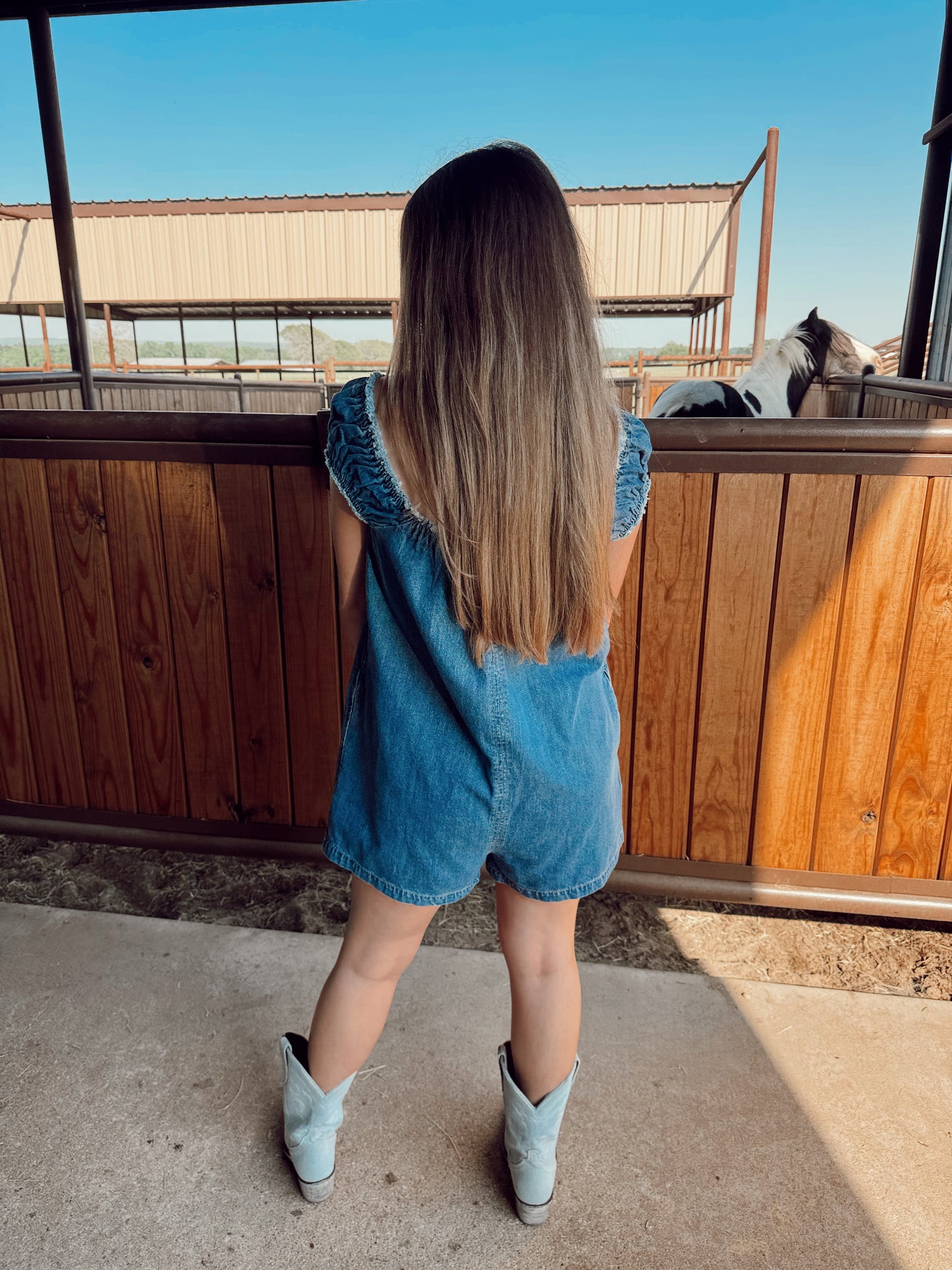The Dover Denim Romper