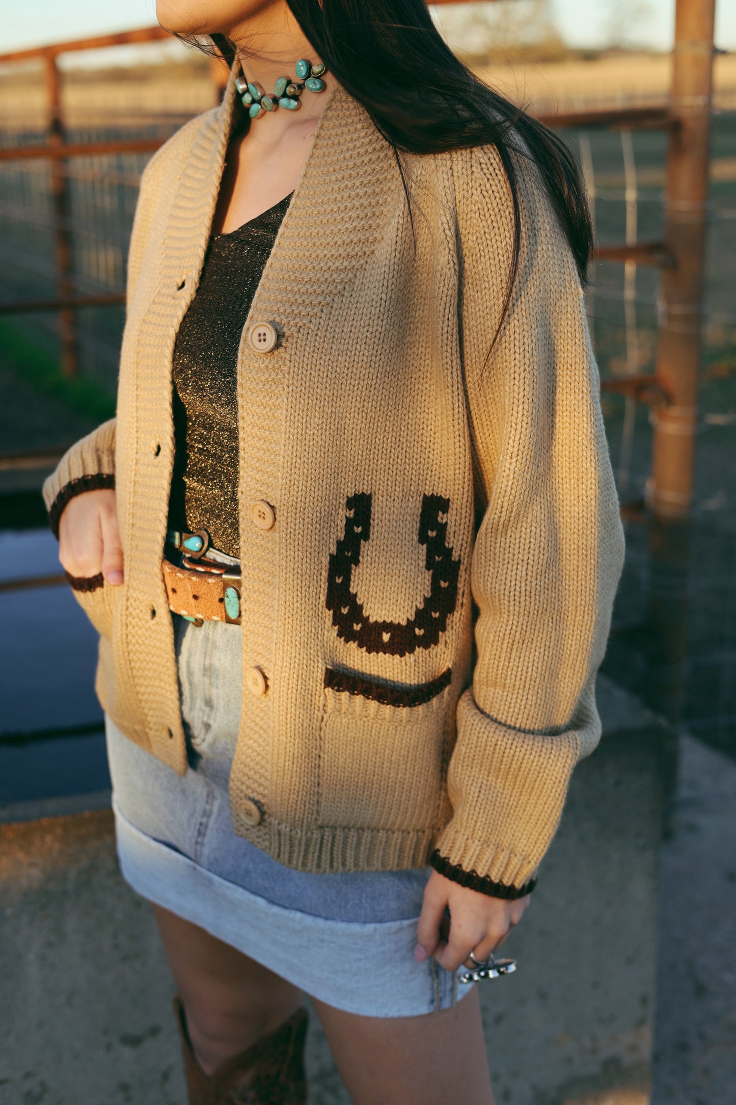 The Varsity Chunky Horse Cardigan