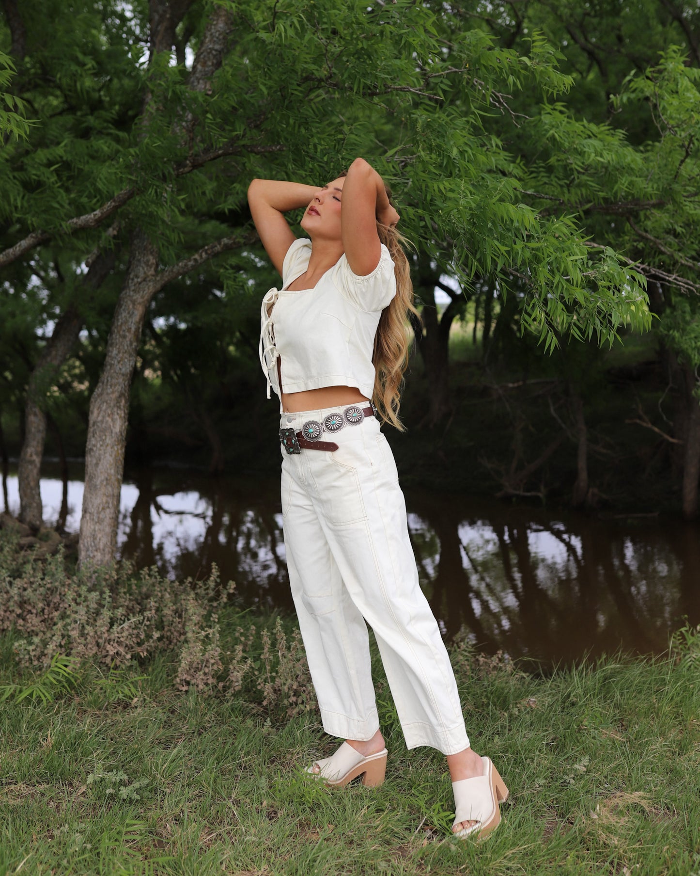 The Georgia Denim Pant Set