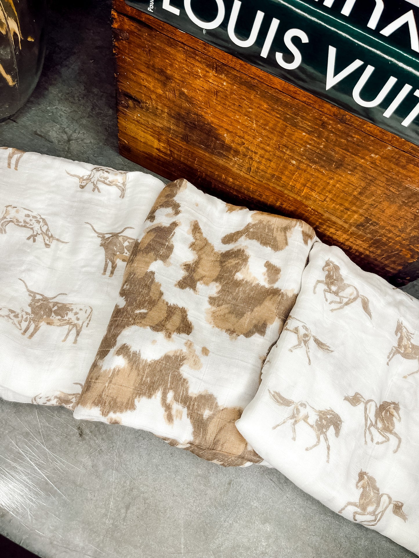 The Yellowstone Cowhide Swaddle