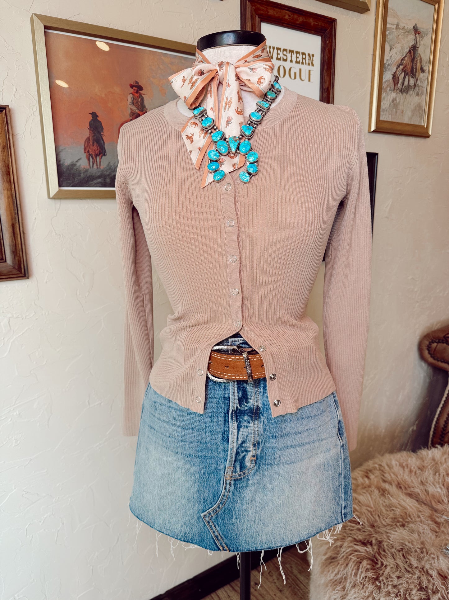 The Chelsea Cardigan in Khaki