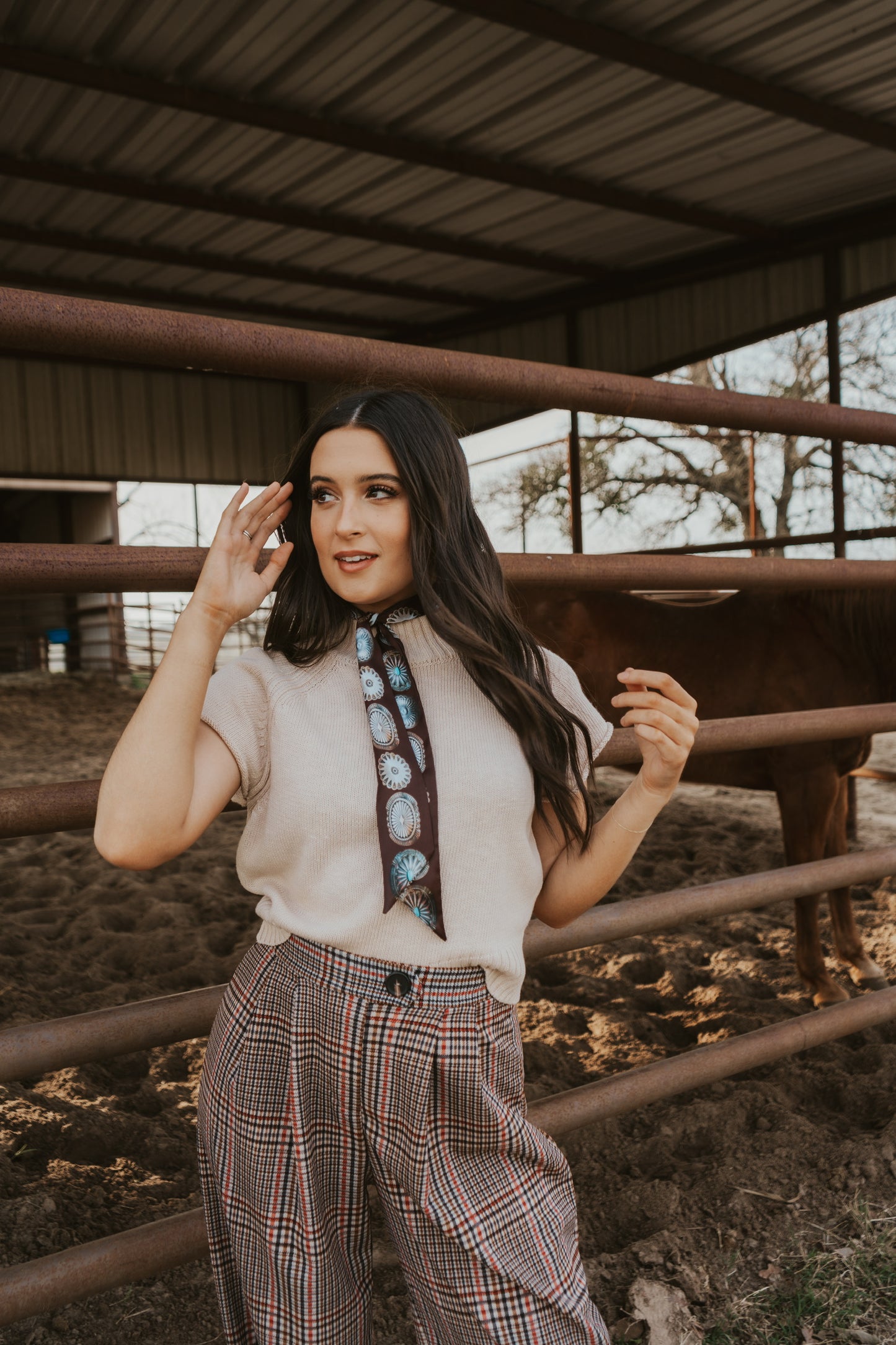 Stokes Top in Taupe-Extra Small