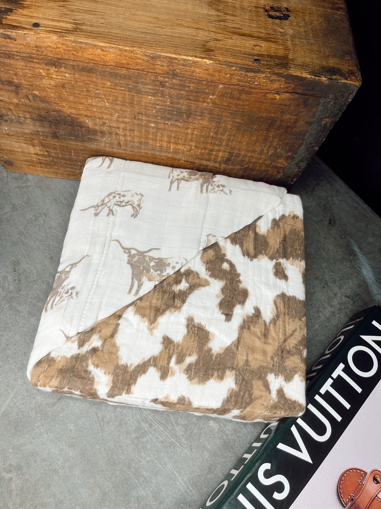 The Texas Longhorn & Yellowstone Cowhide Blanket