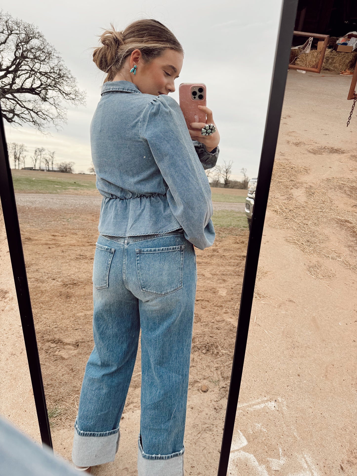 Deja Vu Denim Top