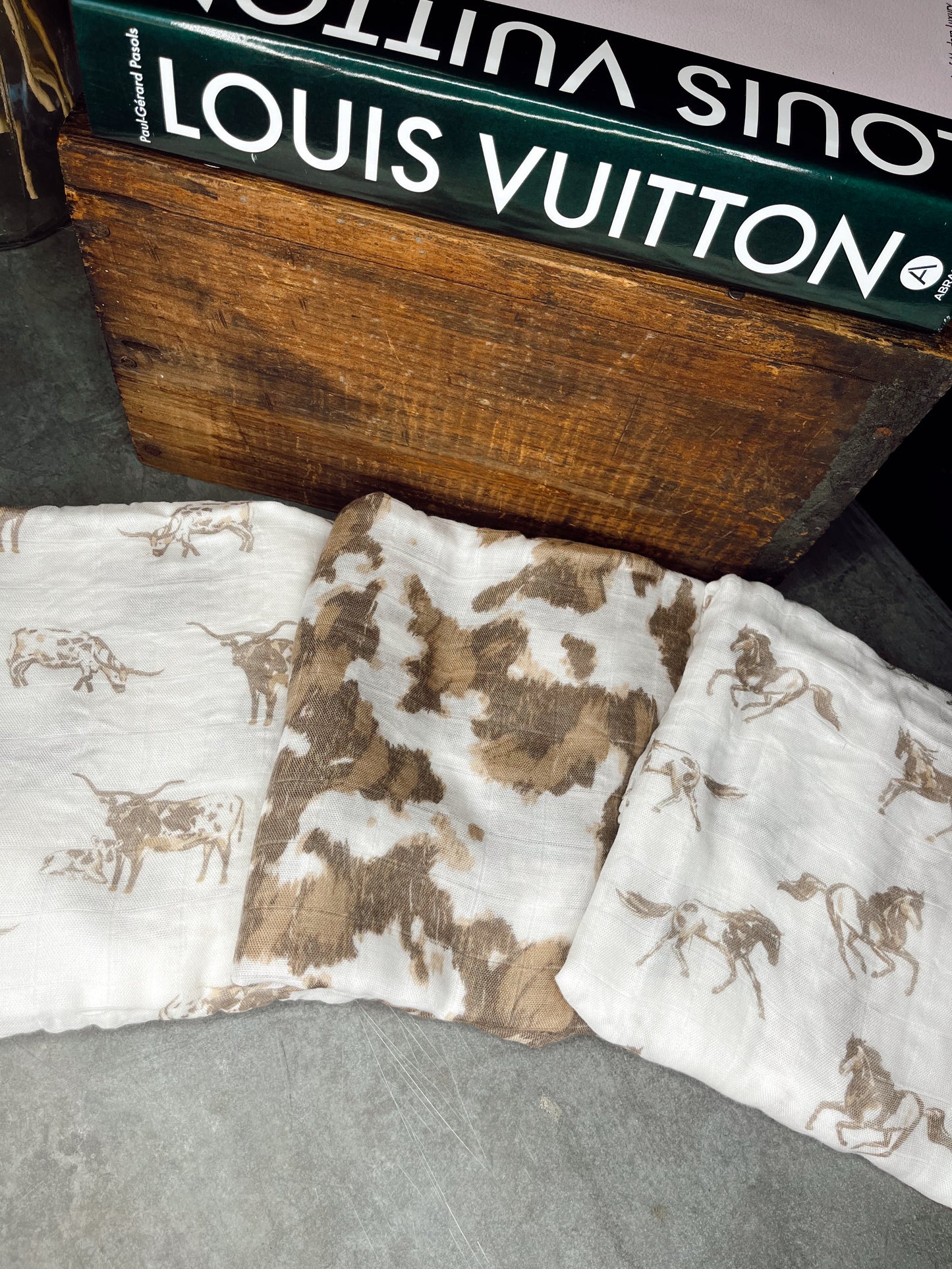 The Forever Cowboys & Cowgirls Swaddle Set