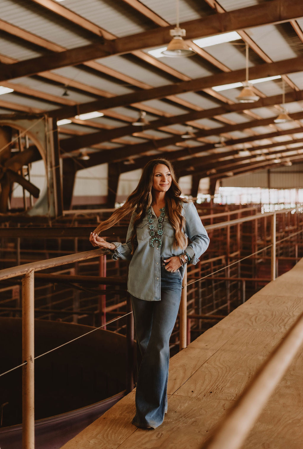 The Wrangler Heritage Blue Grammar Denim Shirt