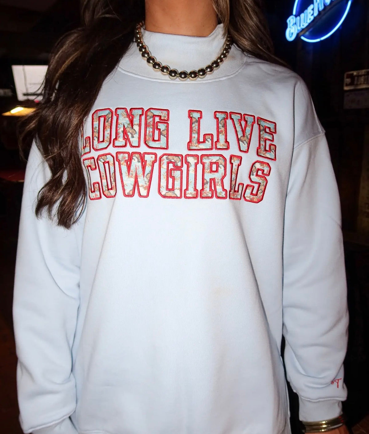 The Long Live Cowgirls Mock Neck Sweatshirt