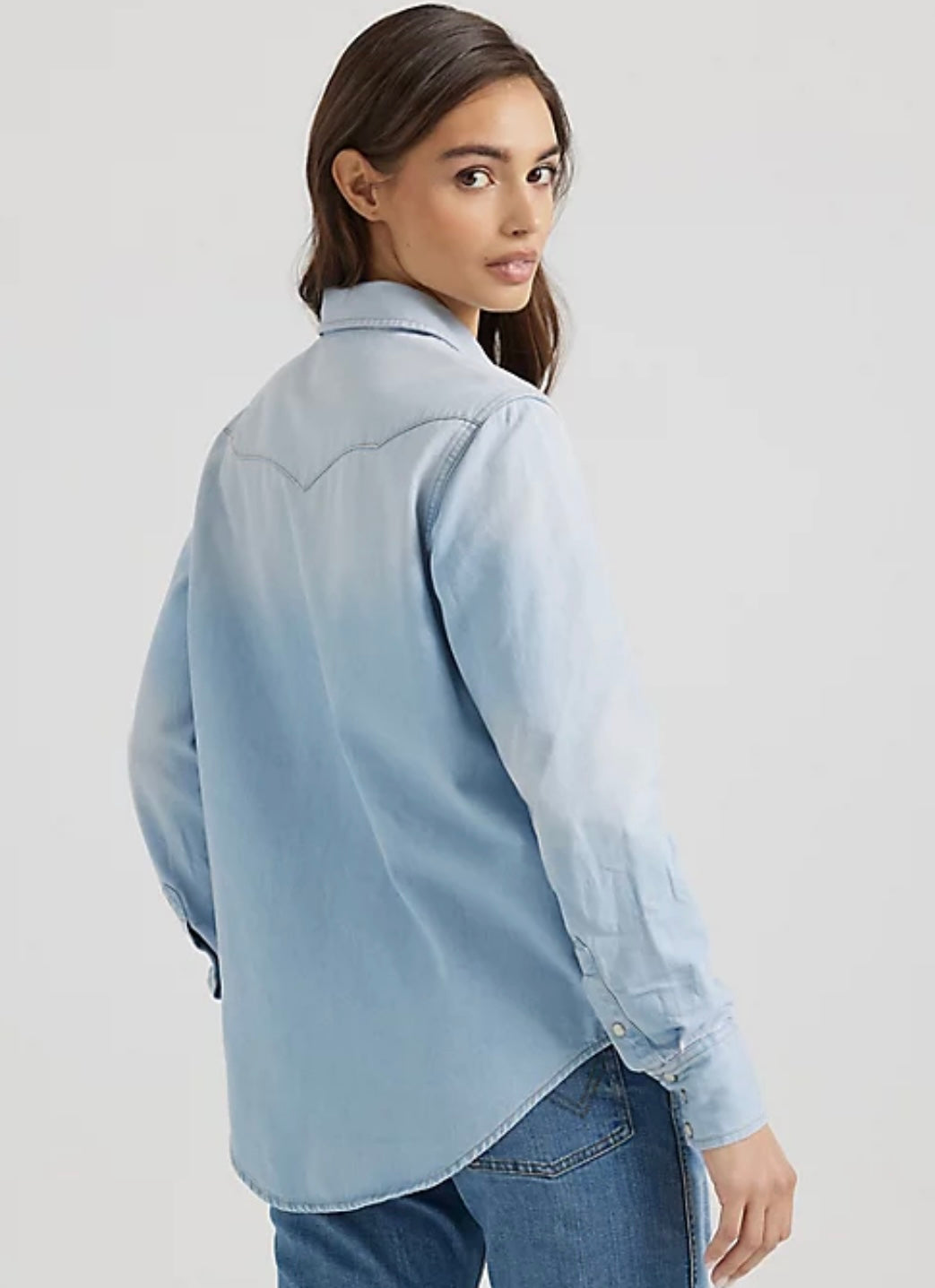 The Wrangler Heritage Blue Grammar Denim Shirt