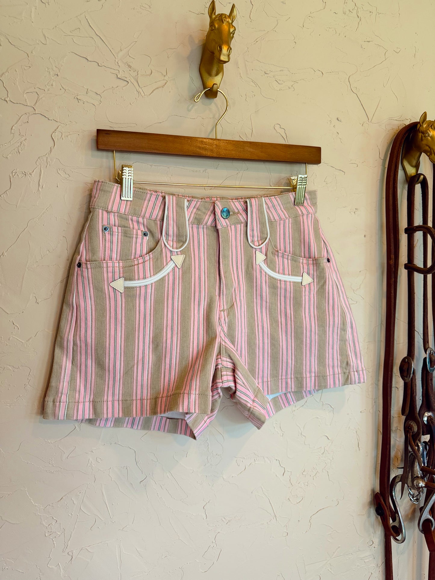 The Striped Denim Shorts