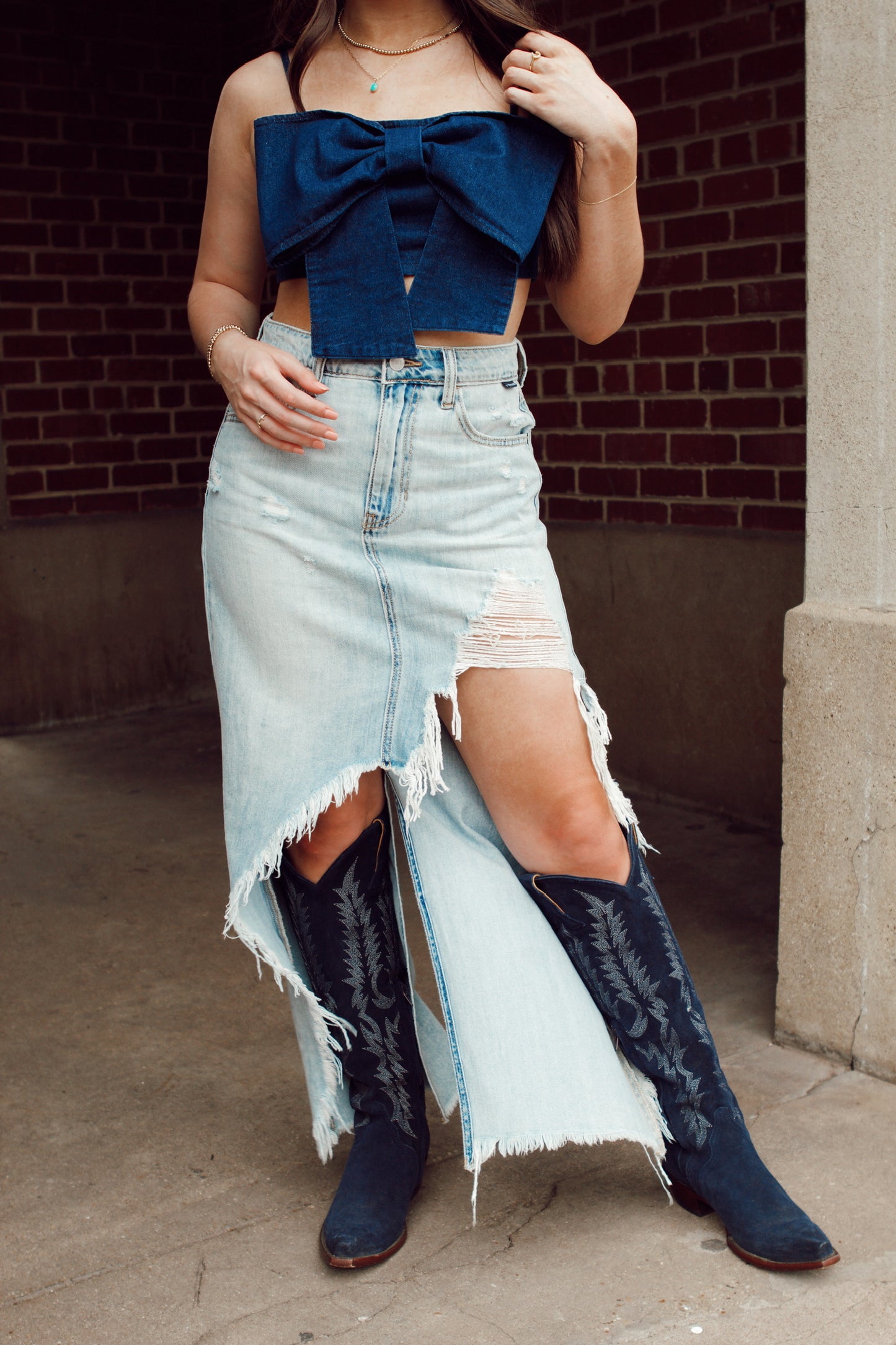 Bowen Denim Top