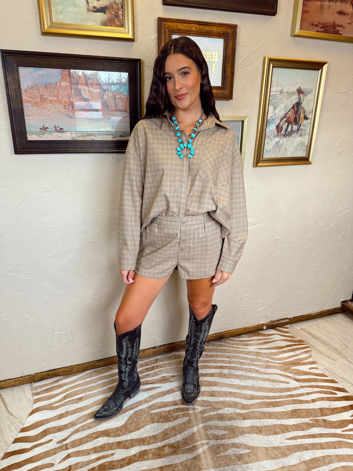 The Plaid Short Set