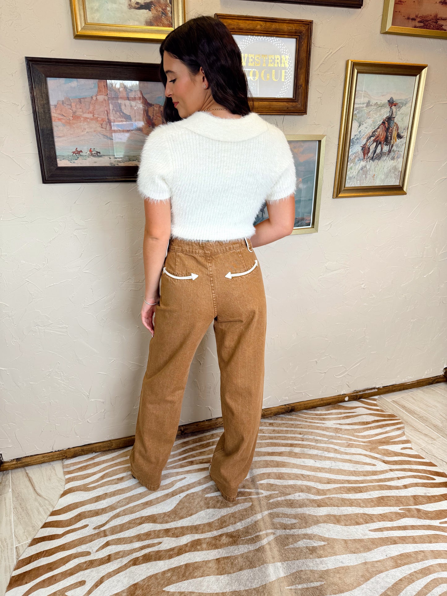 The Bray Top in Ivory