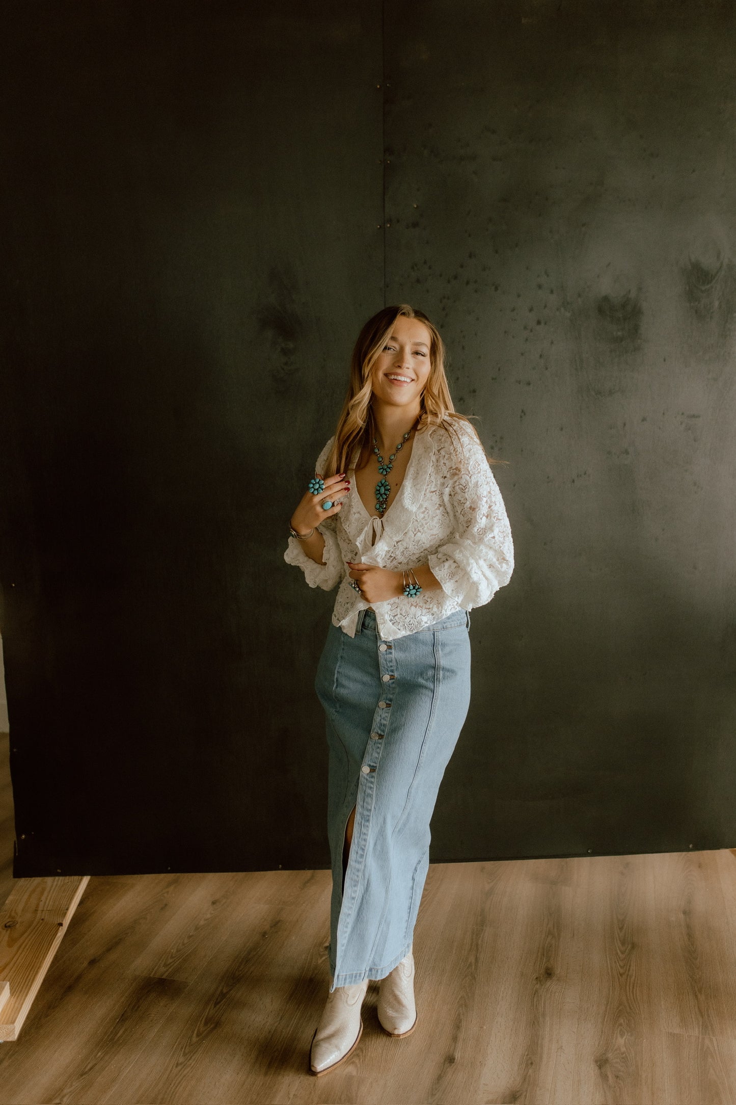 The Collins Denim Skirt