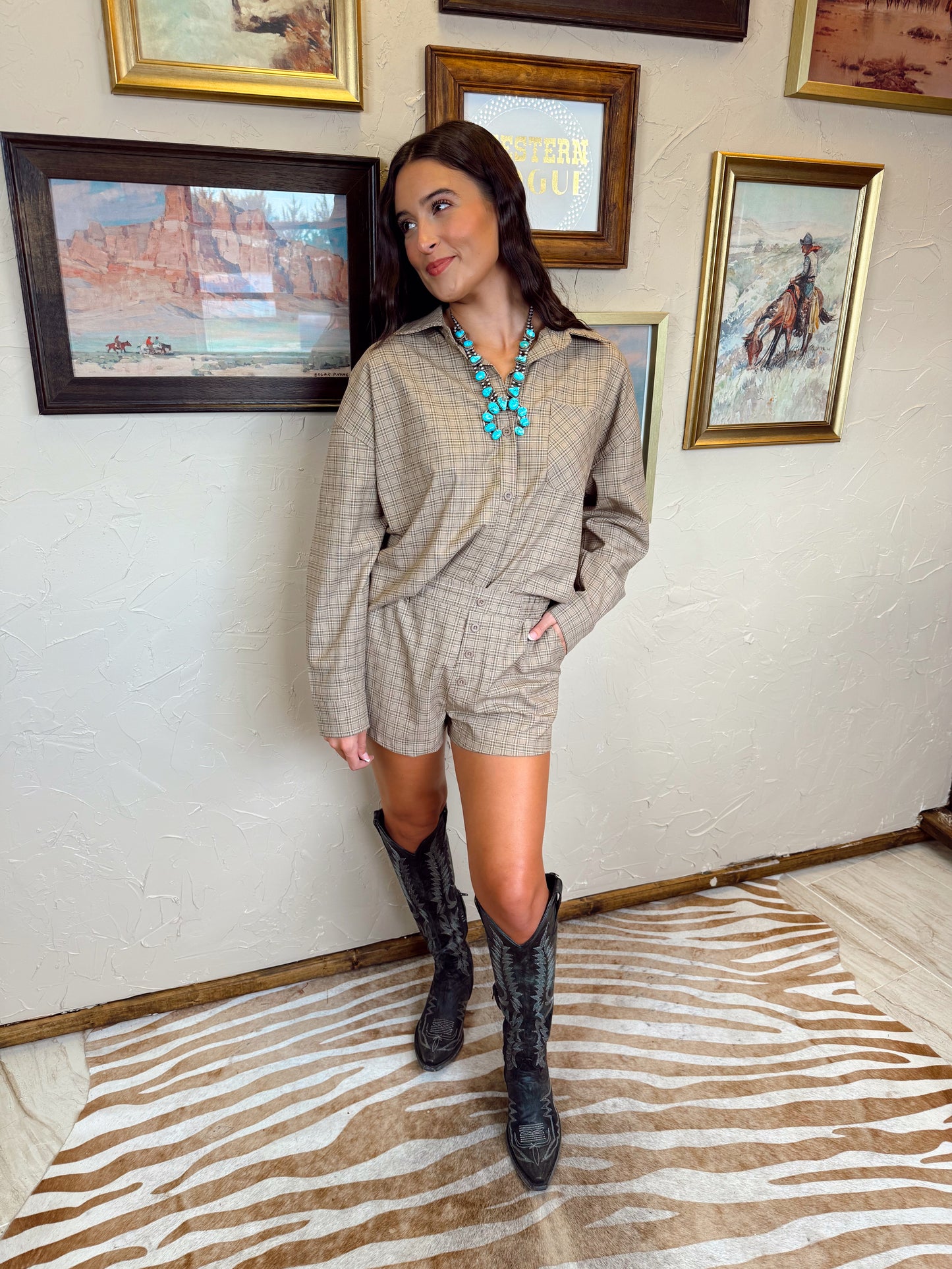 The Plaid Short Set