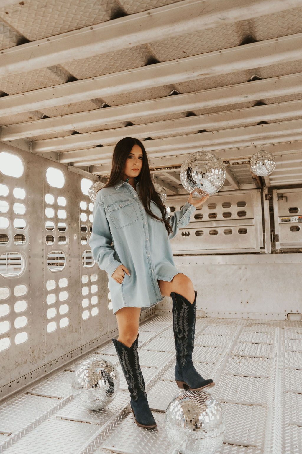 The Wrangler Oversized Light Vintage Indigo Denim Shirt