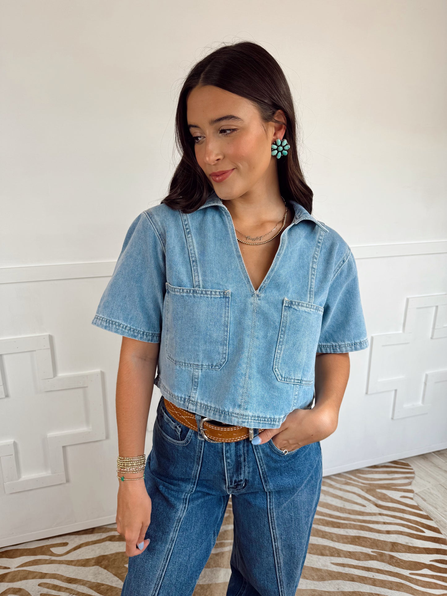 The Dean Denim Top