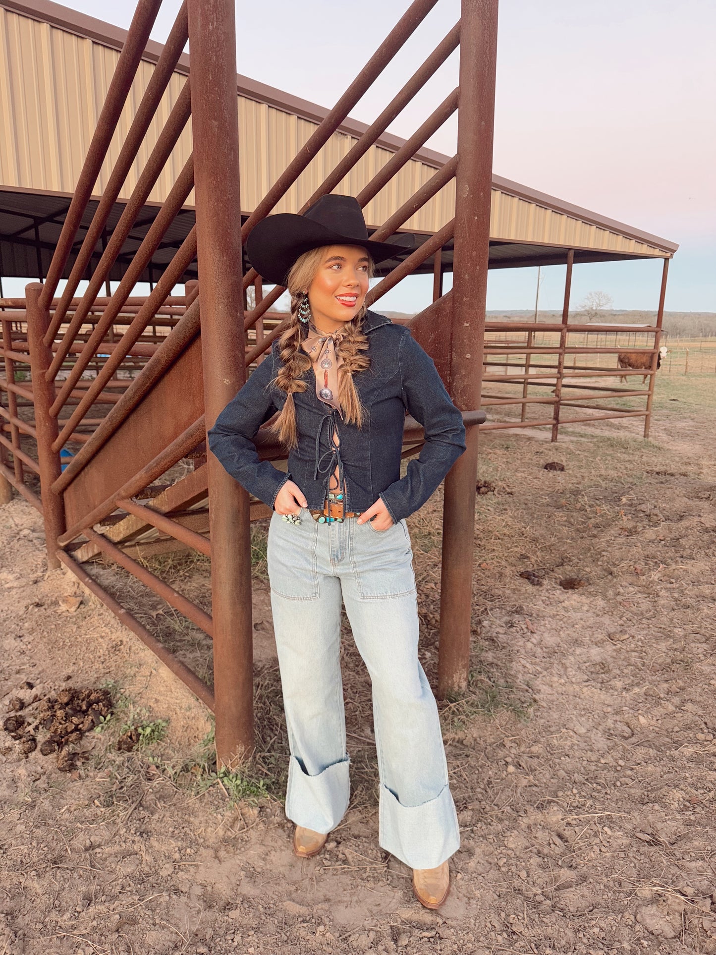 The Douglas Denim Top LARGE
