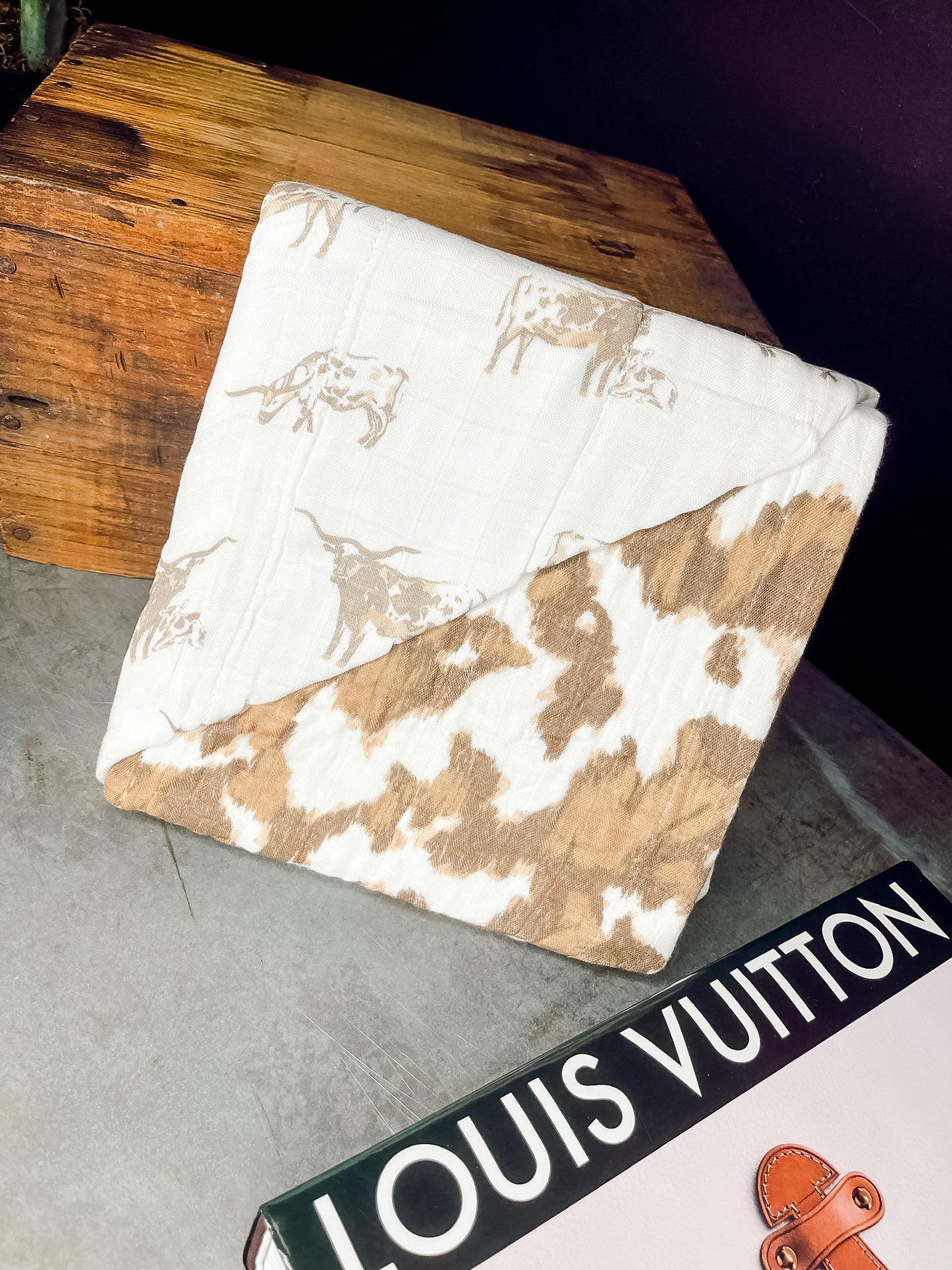 The Texas Longhorn & Yellowstone Cowhide Blanket