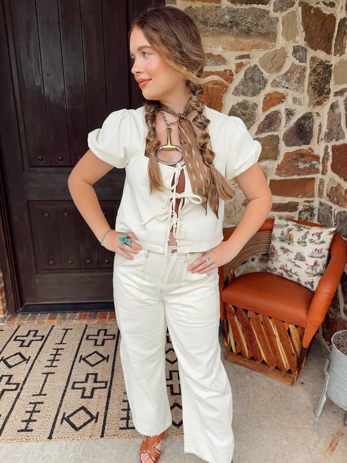 Georgia Denim Pant Set