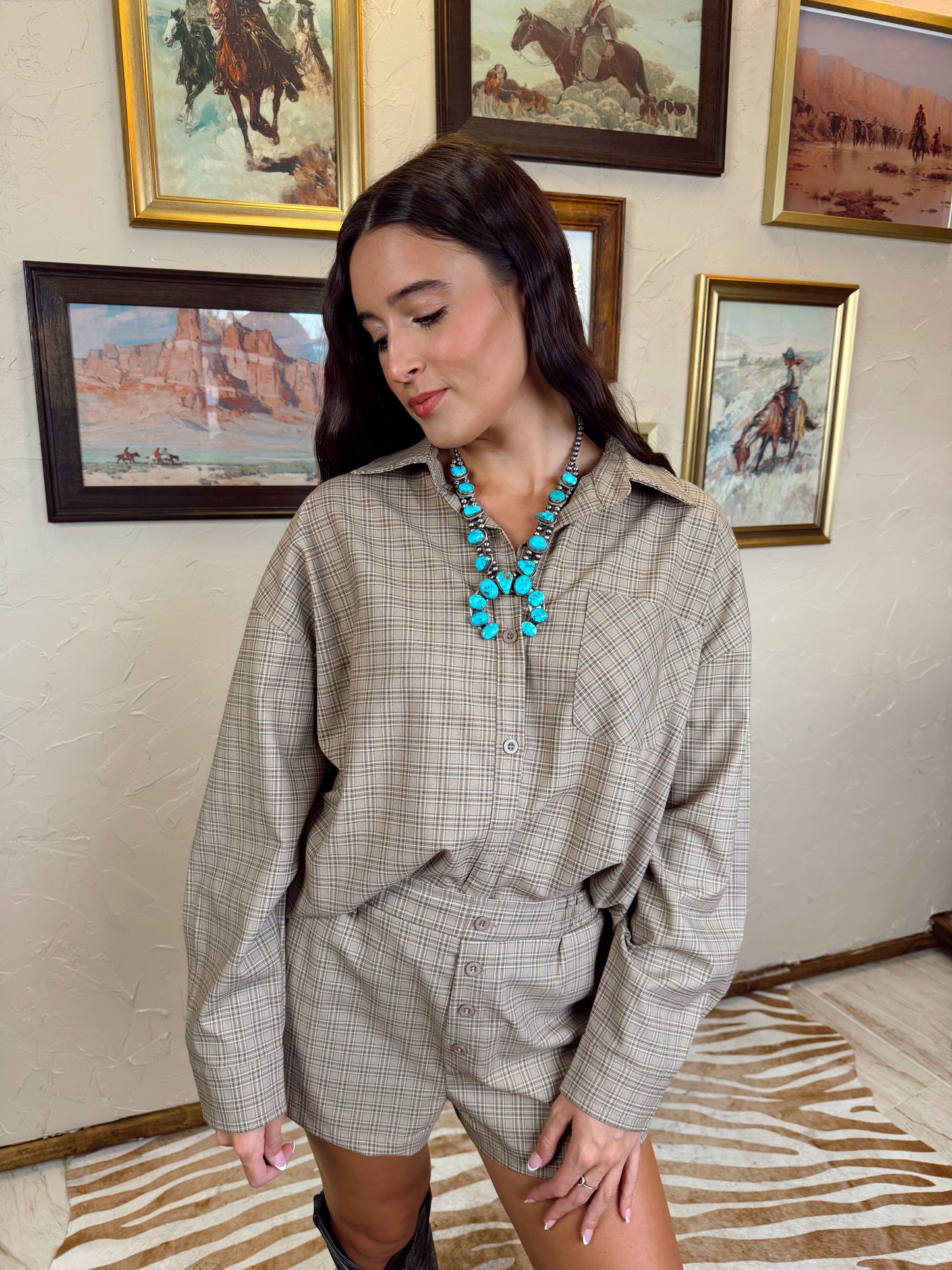 The Plaid Short Set