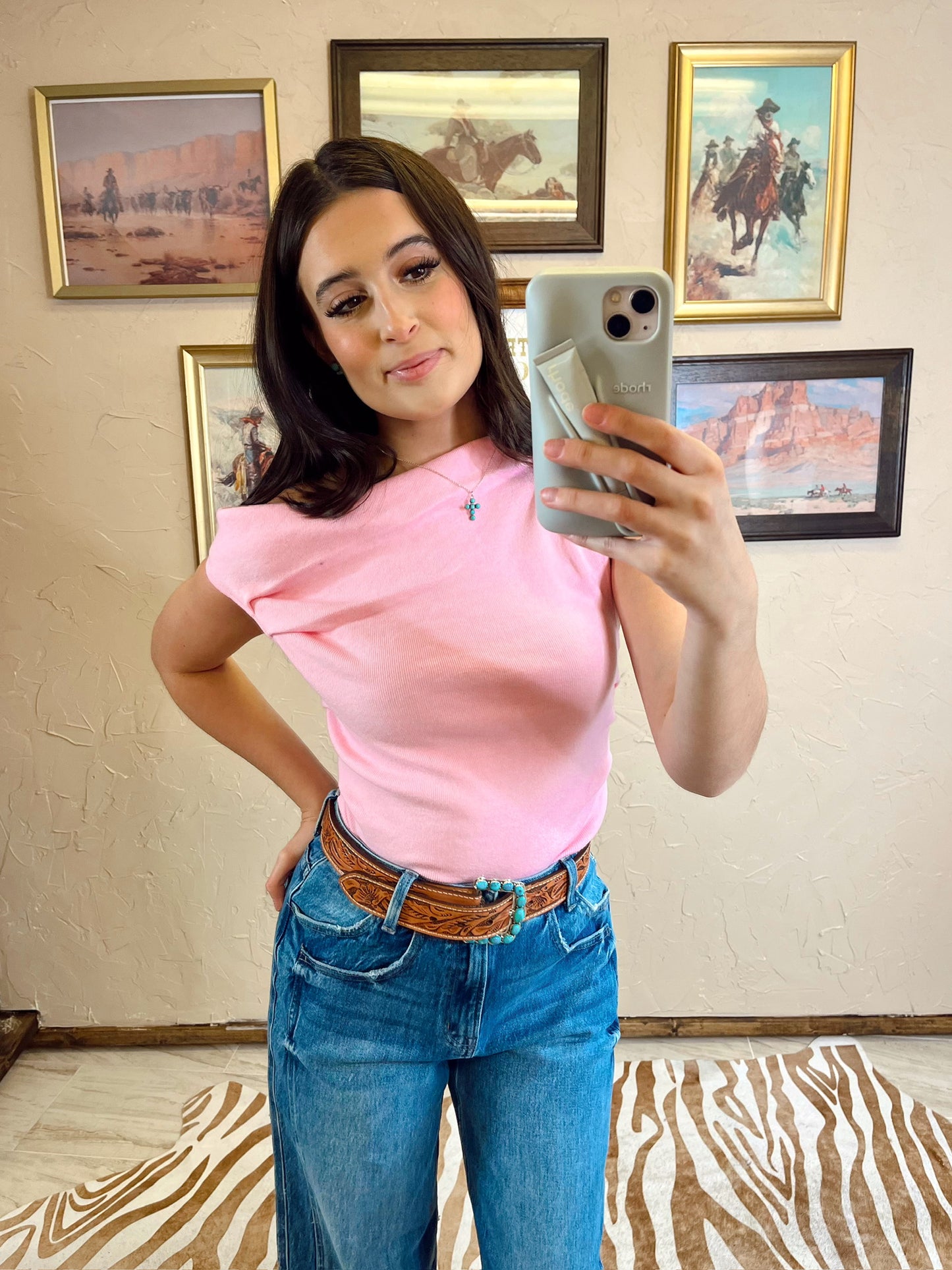 The Athens Top in Pink