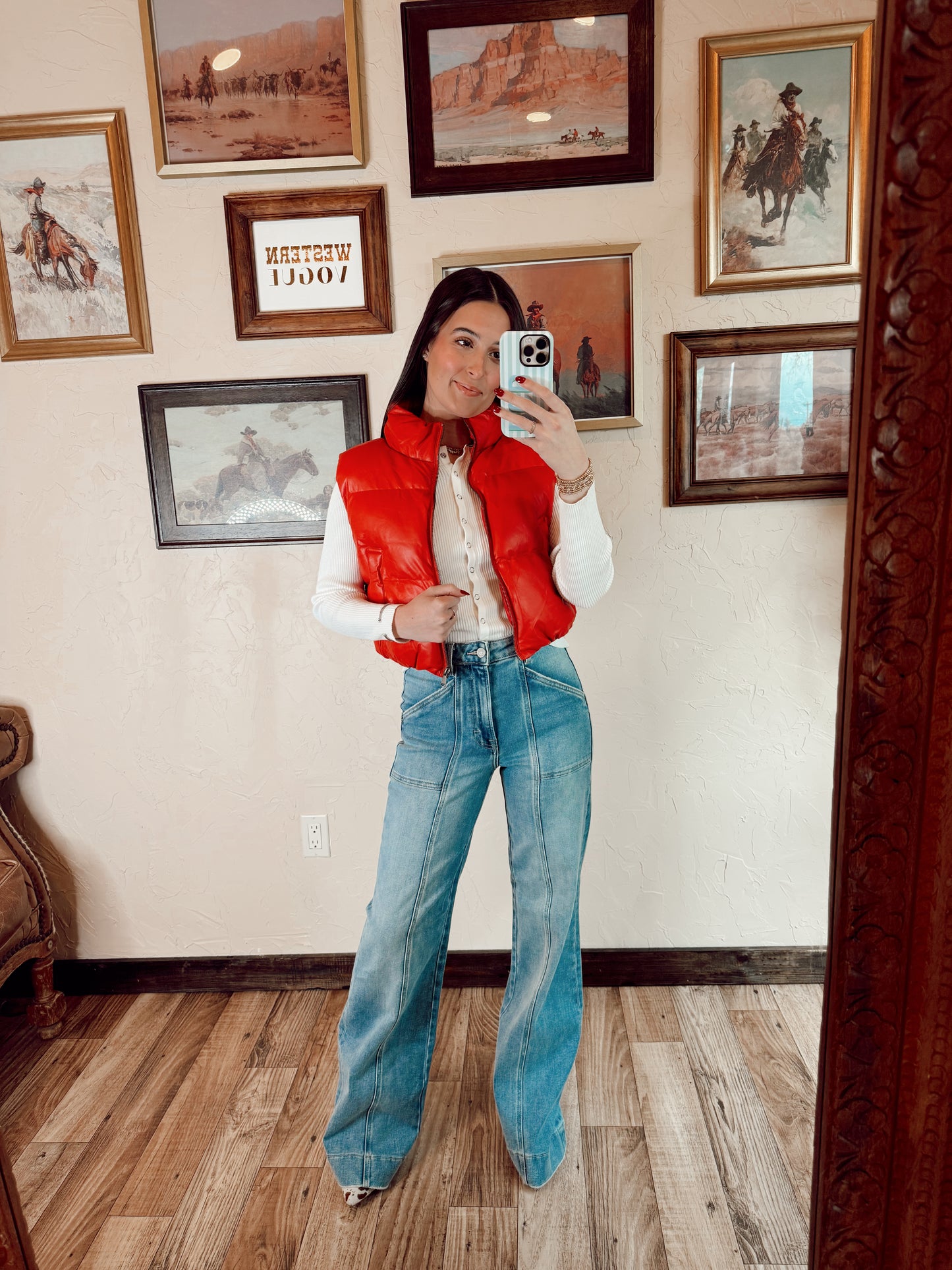 The Paxton Vest in Red