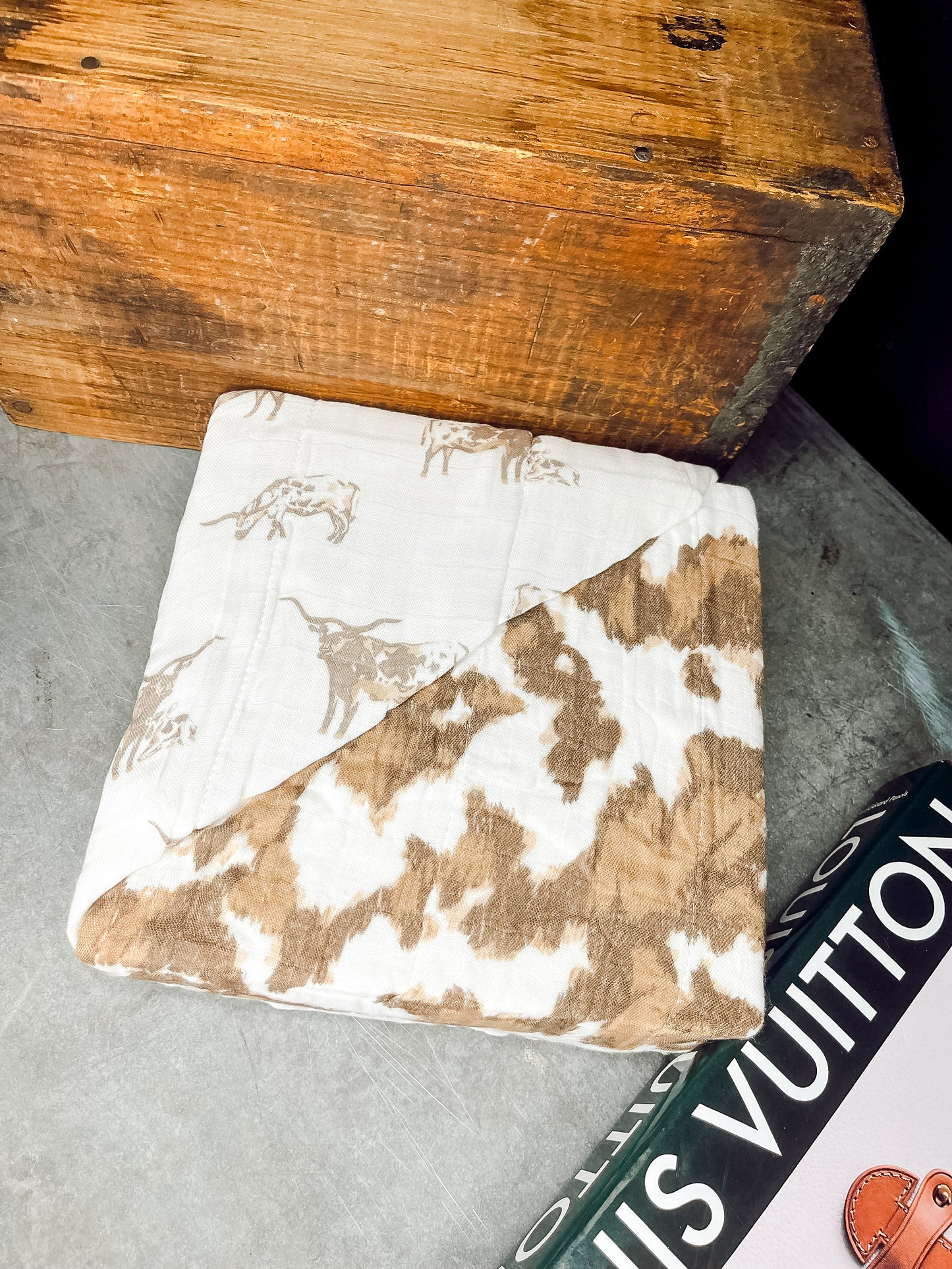 The Texas Longhorn & Yellowstone Cowhide Blanket