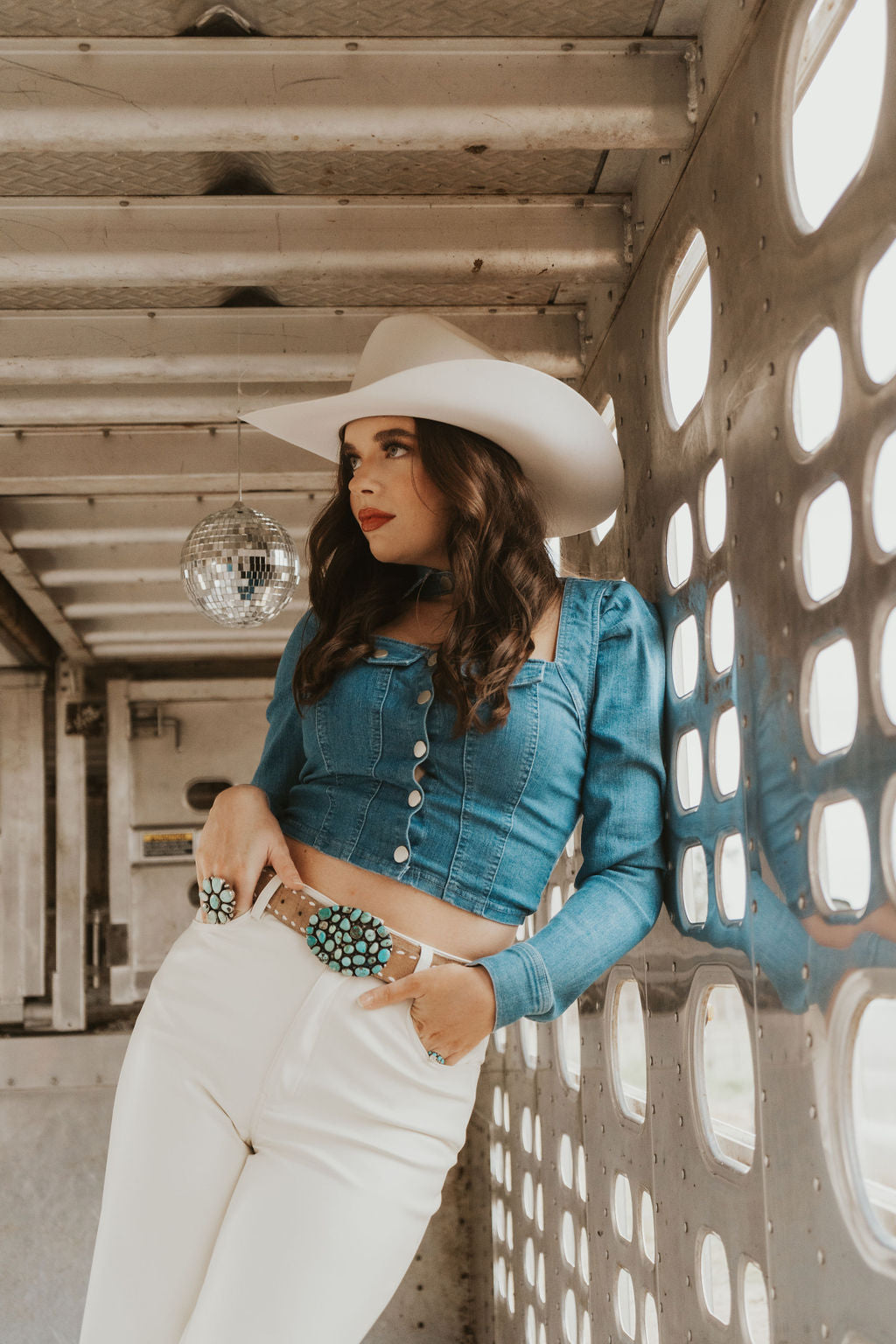 The Davie Denim Top