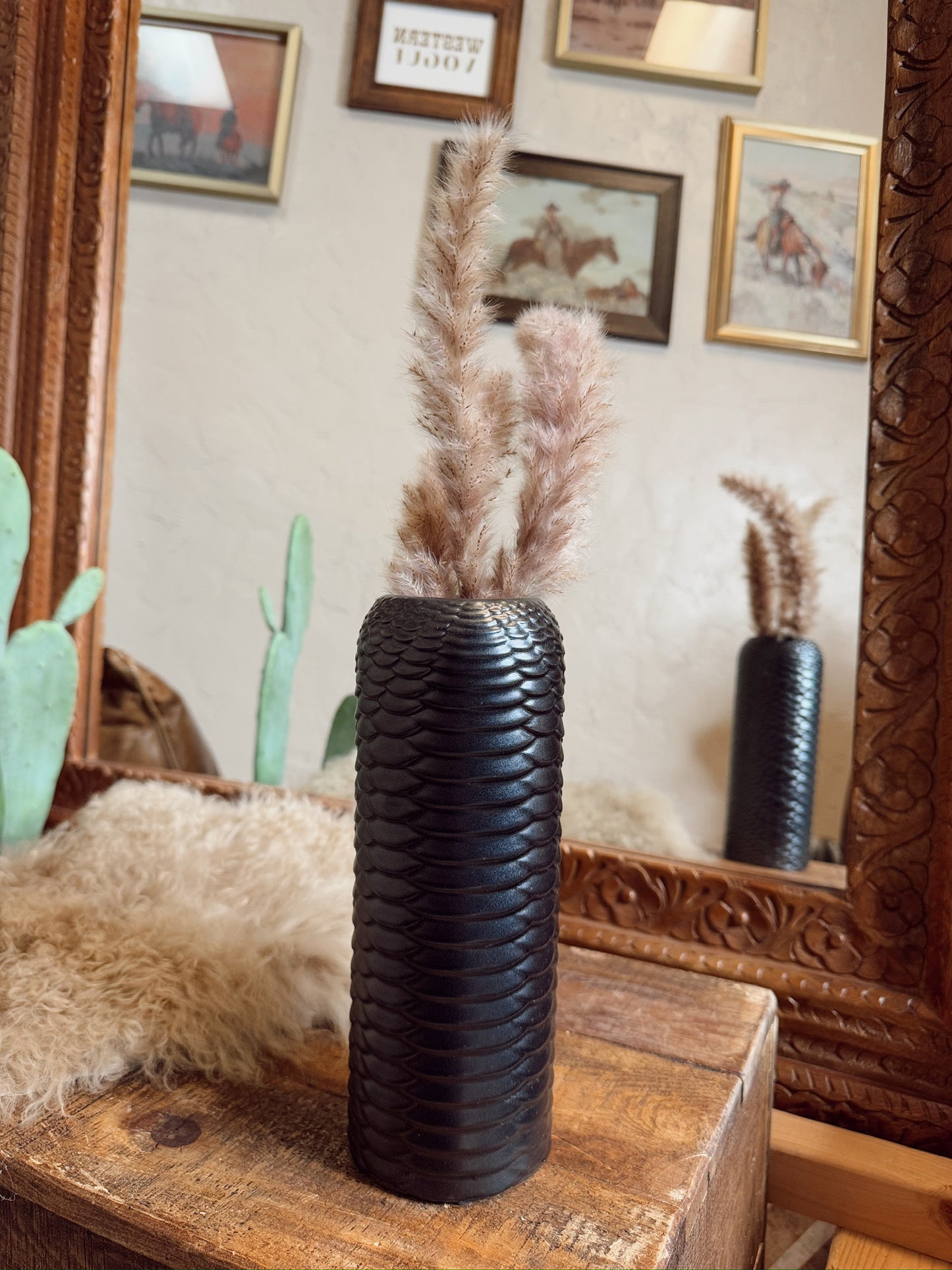 Cool Black Snakeskin Vase